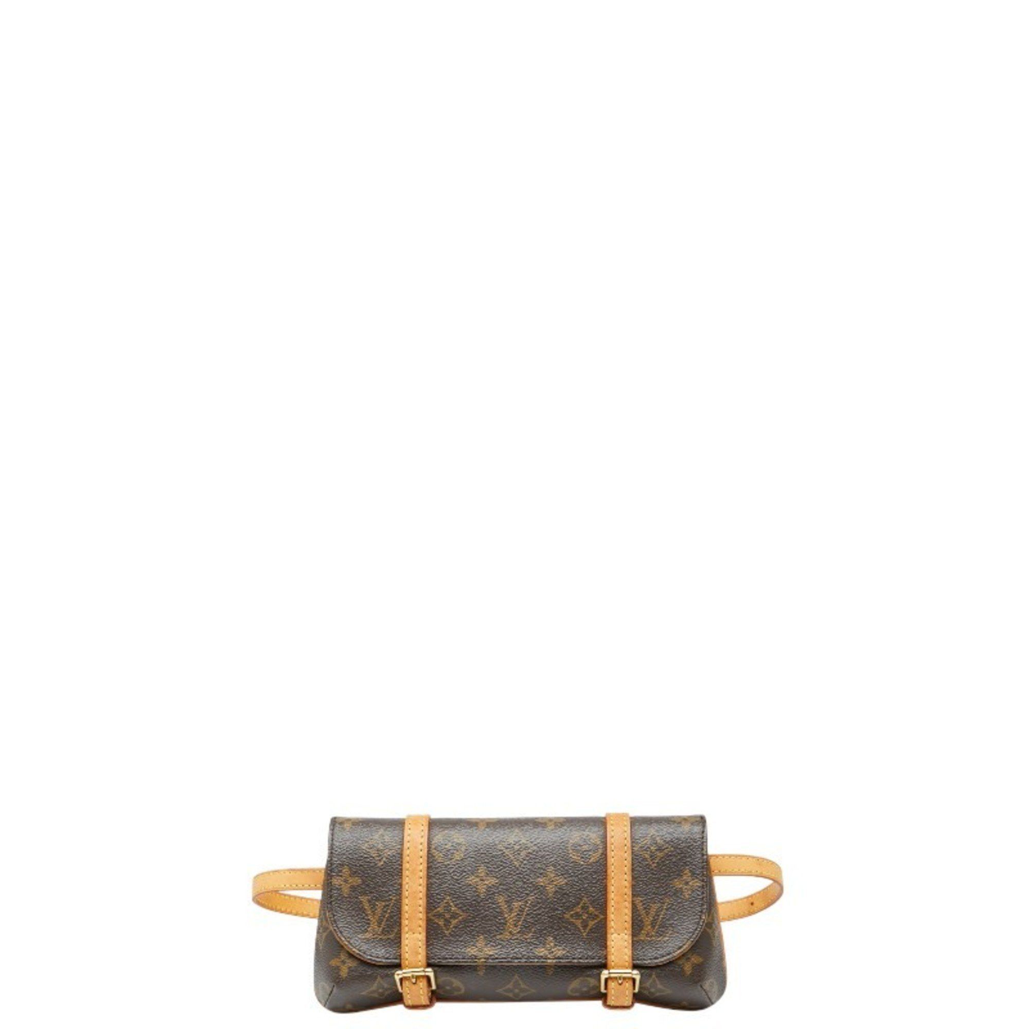 Louis Vuitton Louis Vuitton Monogram Pochette Marel Waist Bag/Body Bag M51159 Brown Leather Women's LOUIS VUITTON Size ONE SIZE - 1 Thumbnail
