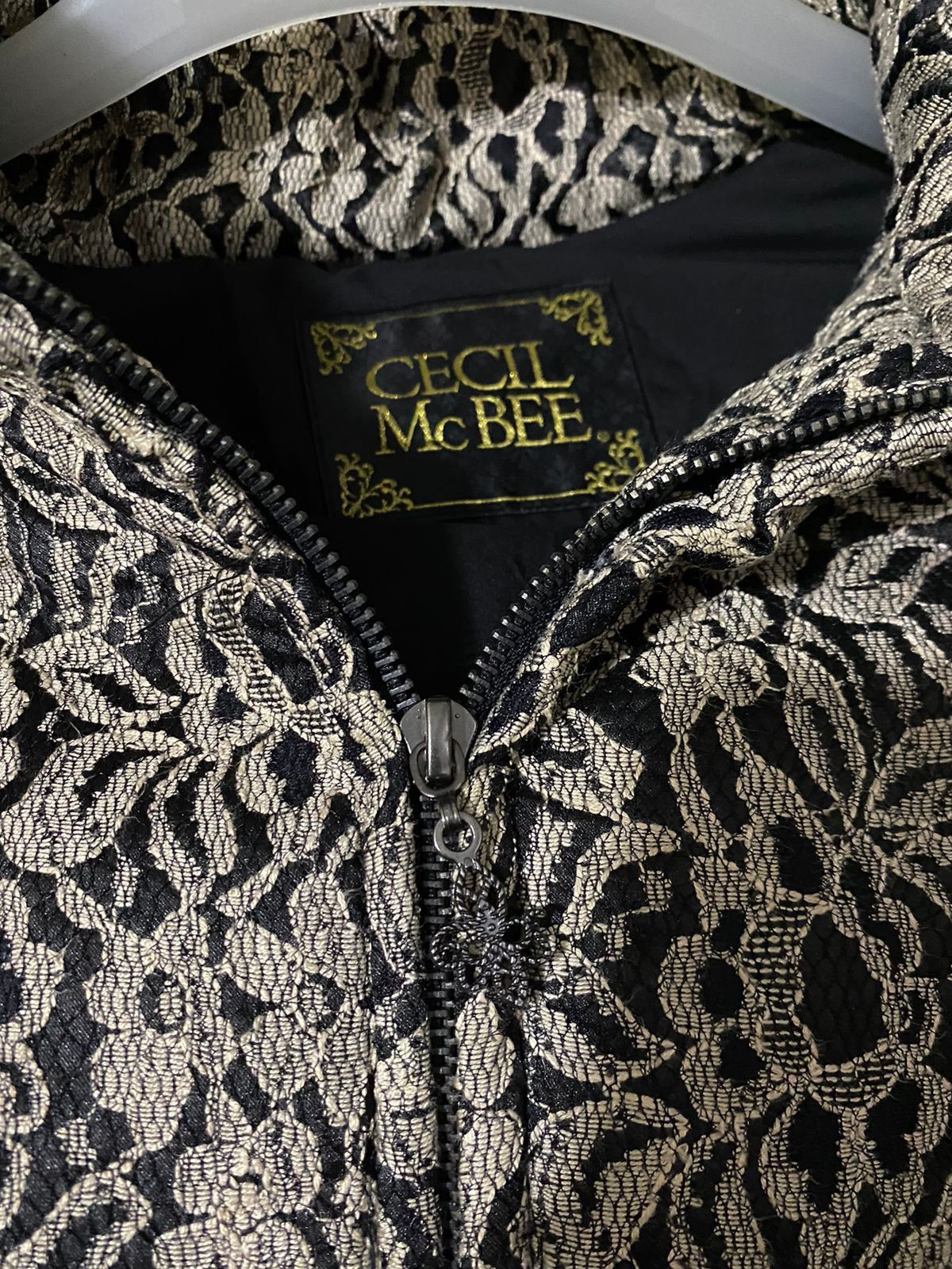 Designer Cecil McBEE Punk Rave Visual Brocade Down Jacket Size XS / US 0-2 / IT 36-38 - 4 Thumbnail