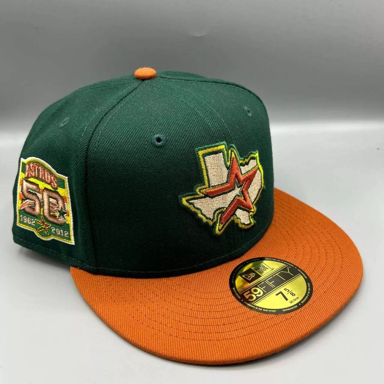 New Era Houston Astros Hat Men 7 5/8 59Fifty New Era MLB Fitted Cap Size ONE SIZE - 1 Thumbnail