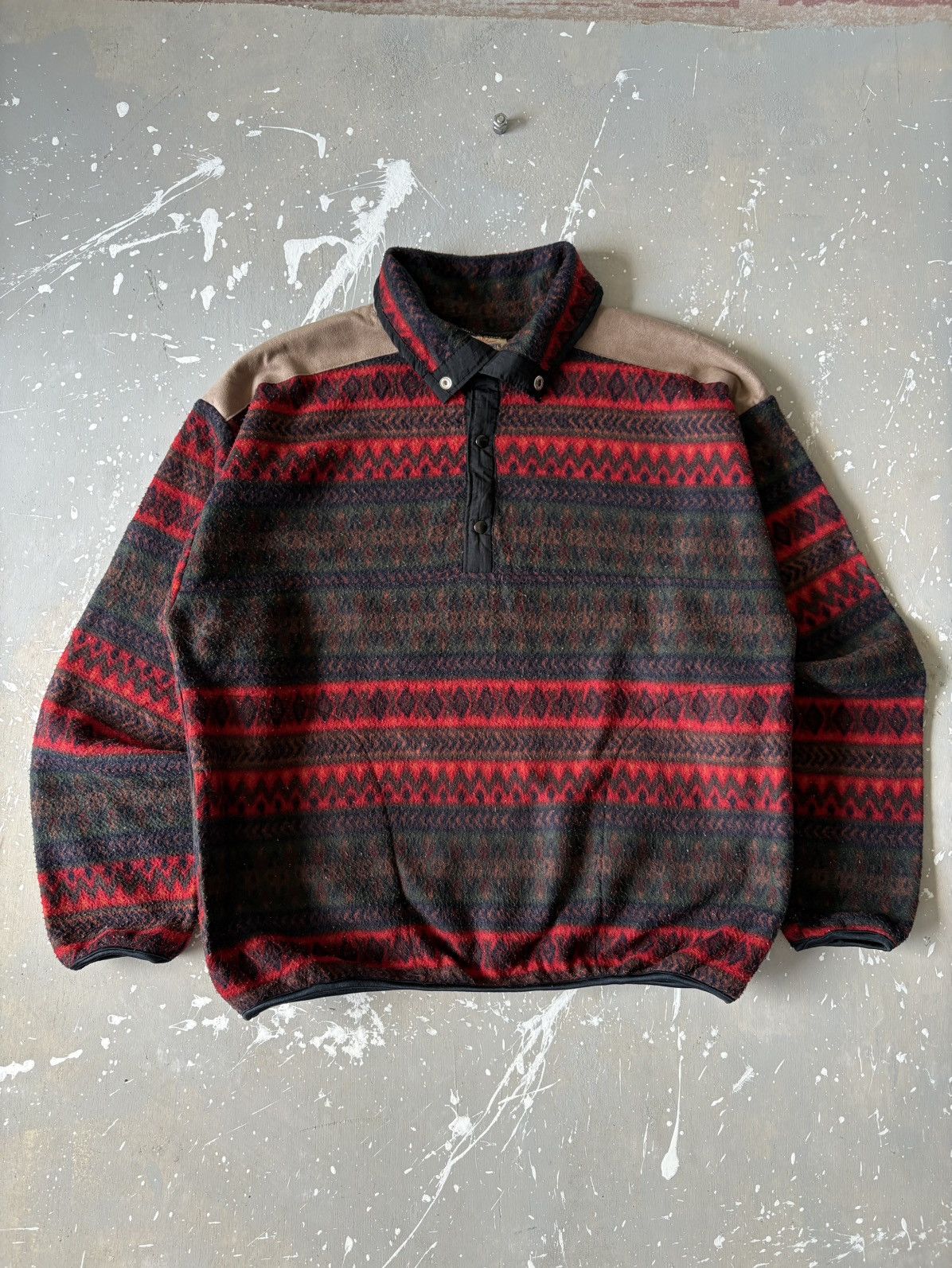 Vintage Vintage Sunset-Shirts Canada Navajo Aztec Fleece Pullover Size US L / EU 52-54 / 3 - 1 Thumbnail