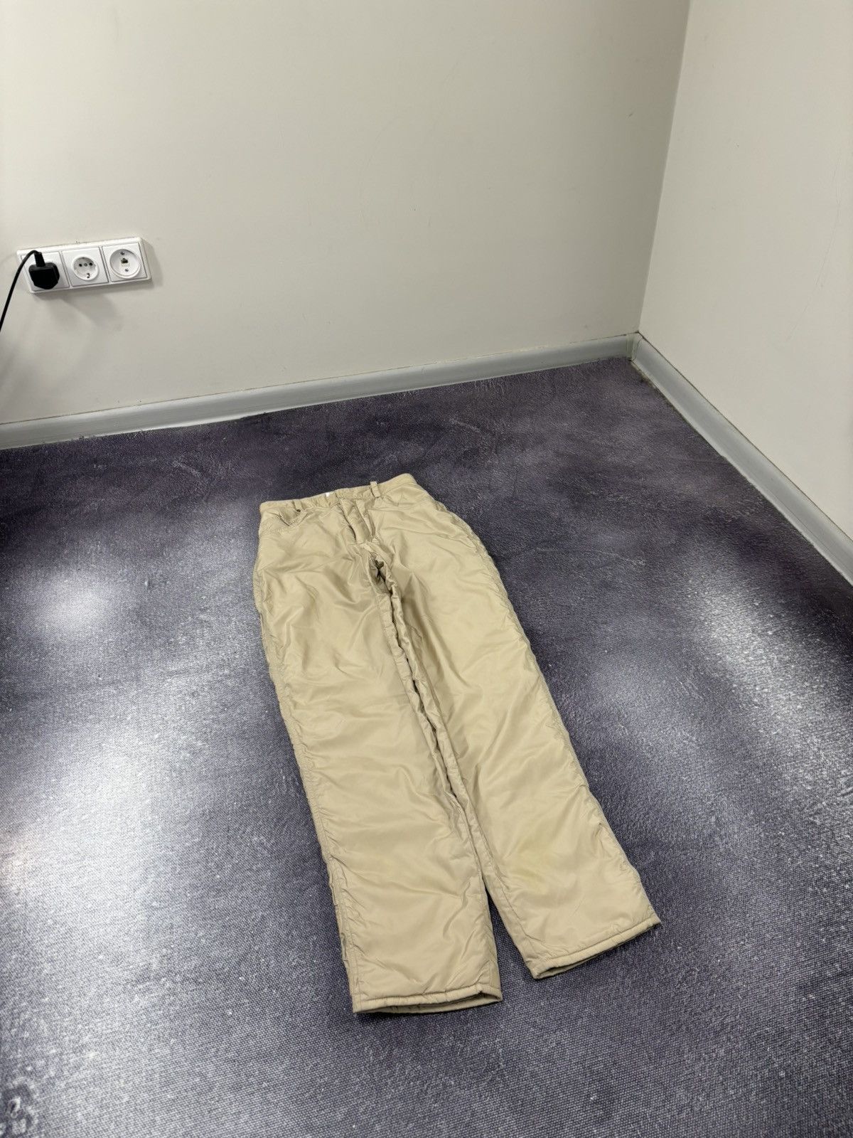 Aspesi Alberto Aspesi Women’s Rare Beige Italian Luxury Nylon Pants Size 27" / US 4 / IT 40 - 3 Thumbnail