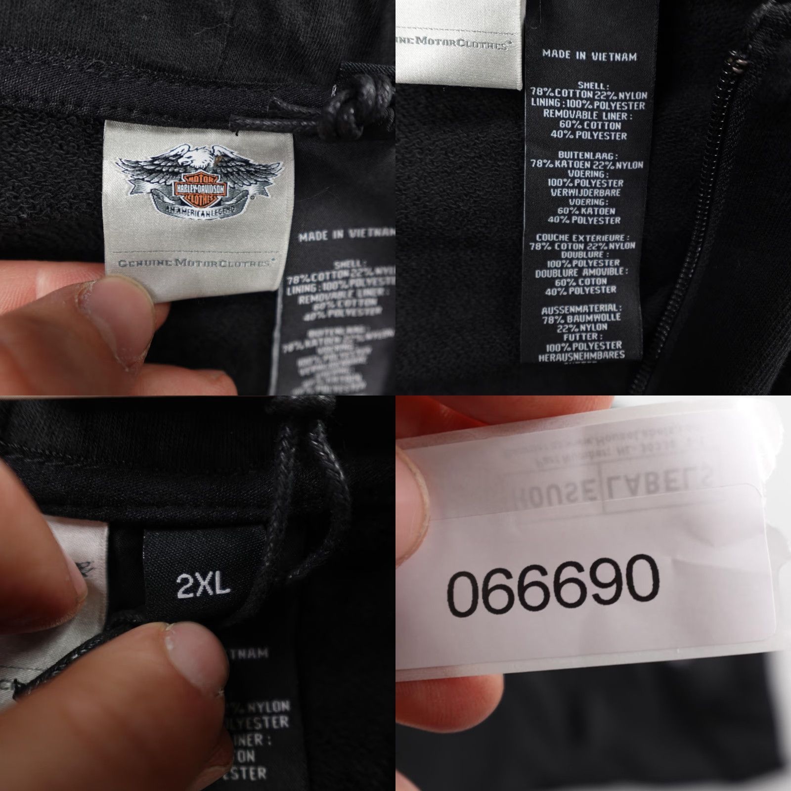 Harley Davidson Harley-Davidson Hoodie Womens 2XL Black Sleeveless Full Zip Sweatshirt Biker NEW Vest Zip Logo Pockets Lined Knit Cotton Blend Sleeveless Size XXL / US 16-18 / IT 52-54 - 8 Thumbnail