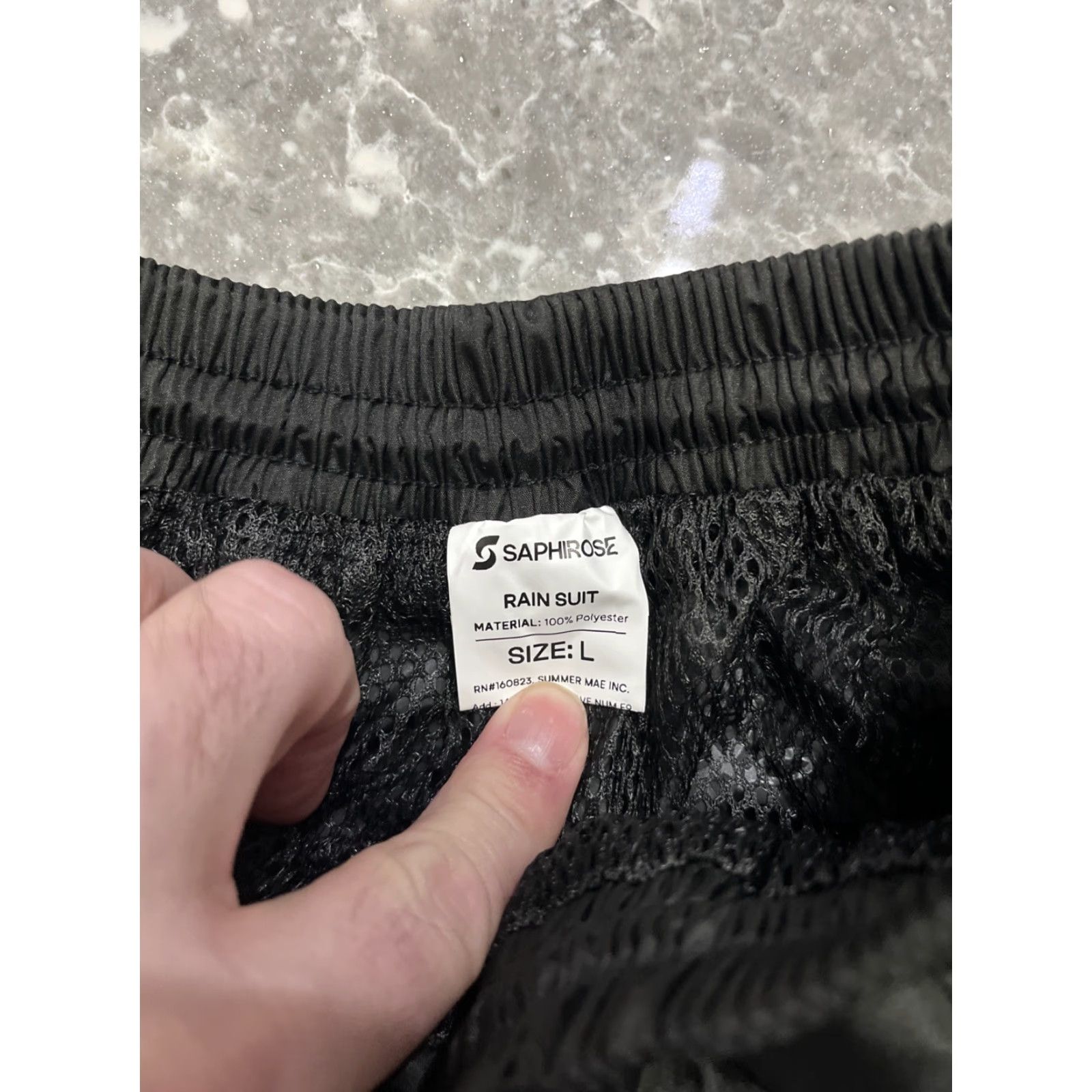 Vintage Saphirose Rain Pants Mens XL Black High Visibility Reflective Work Lightweight Pants Size US 36 / EU 52 - 2 Thumbnail