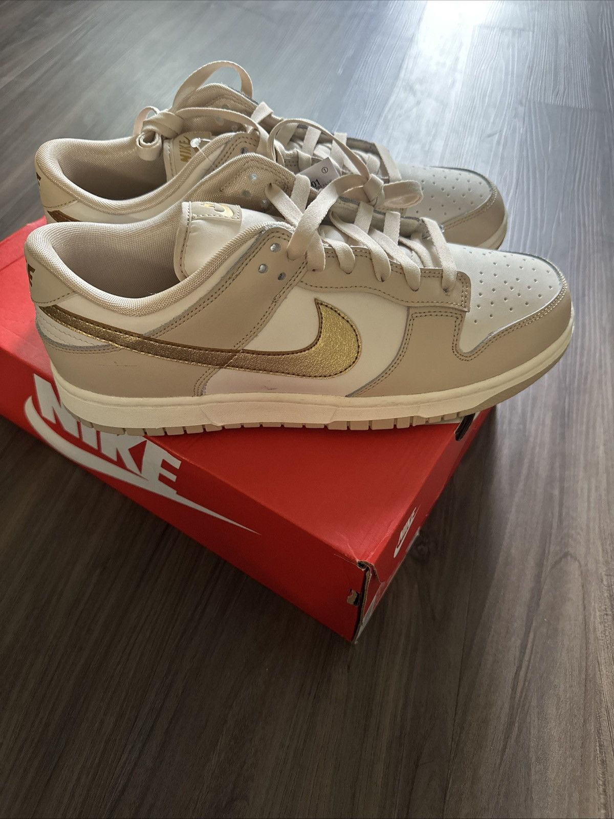 Nike Nike Dunk Low Phantom Metallic Gold W Size 11.5 / M 10 Size US 11.5 / IT 41.5 - 3 Thumbnail