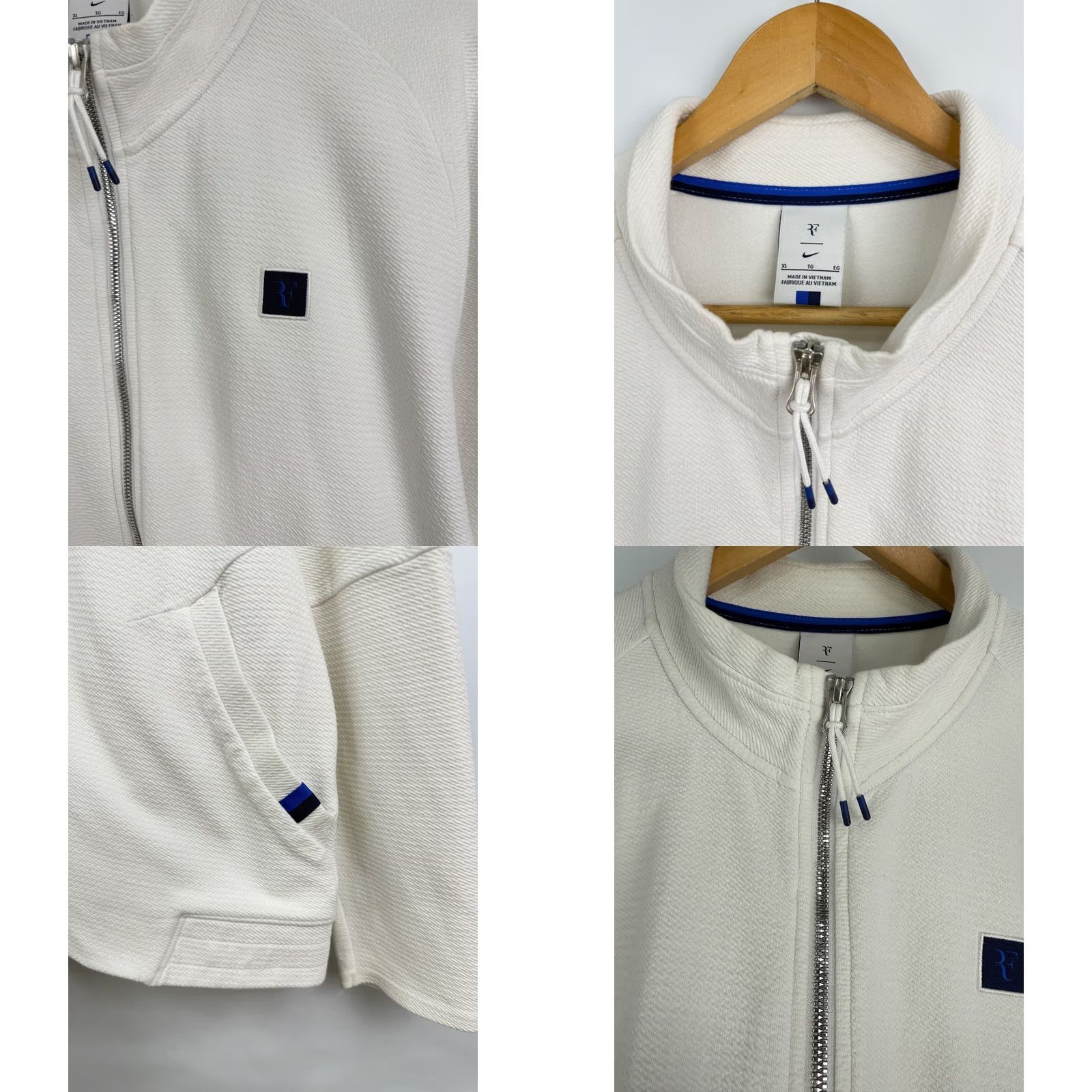 Nike Nike Roger Federer RF Tennis Challenge Court Zip Hoodie Mens XL White Size US XL / EU 56 / 4 - 8 Thumbnail