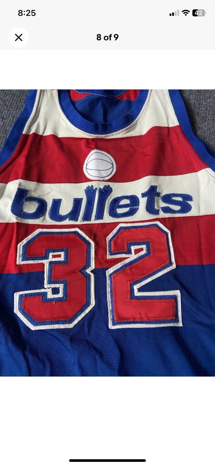 Wilson Washington Bullets Draft 1981 #32 Wilson Jersey tank top Size US L / EU 52-54 / 3 - 8 Thumbnail