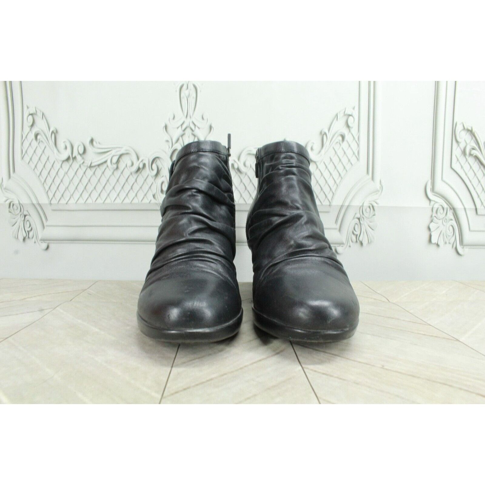 Dansko × Leather Dansko Ruched Buffy Womens Heeled Ankle Booties Size US 10 / IT 40 - 5 Thumbnail