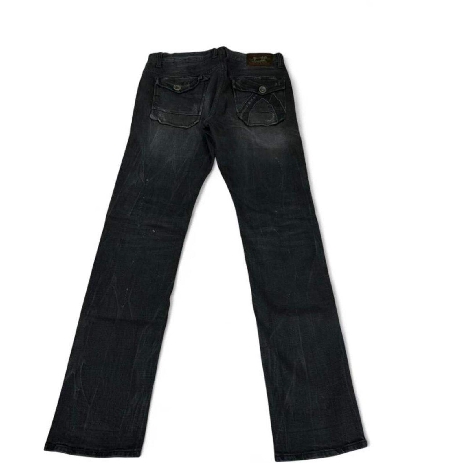 True Religion Buckaroo black shade flap pockets denim jeans Size US 32 / EU 48 - 4 Thumbnail