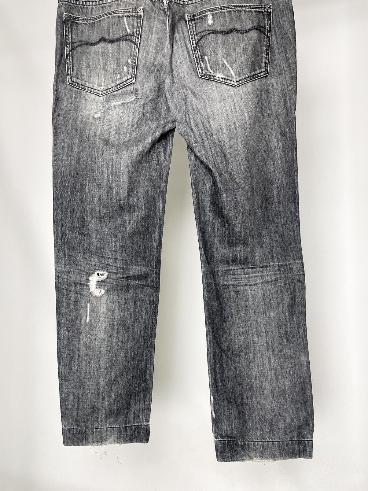 Dolce & Gabbana Dolce & Gabanna Vintage Distressed Faded Black Denim Jeans Size US 36 / EU 52 - 11 Thumbnail