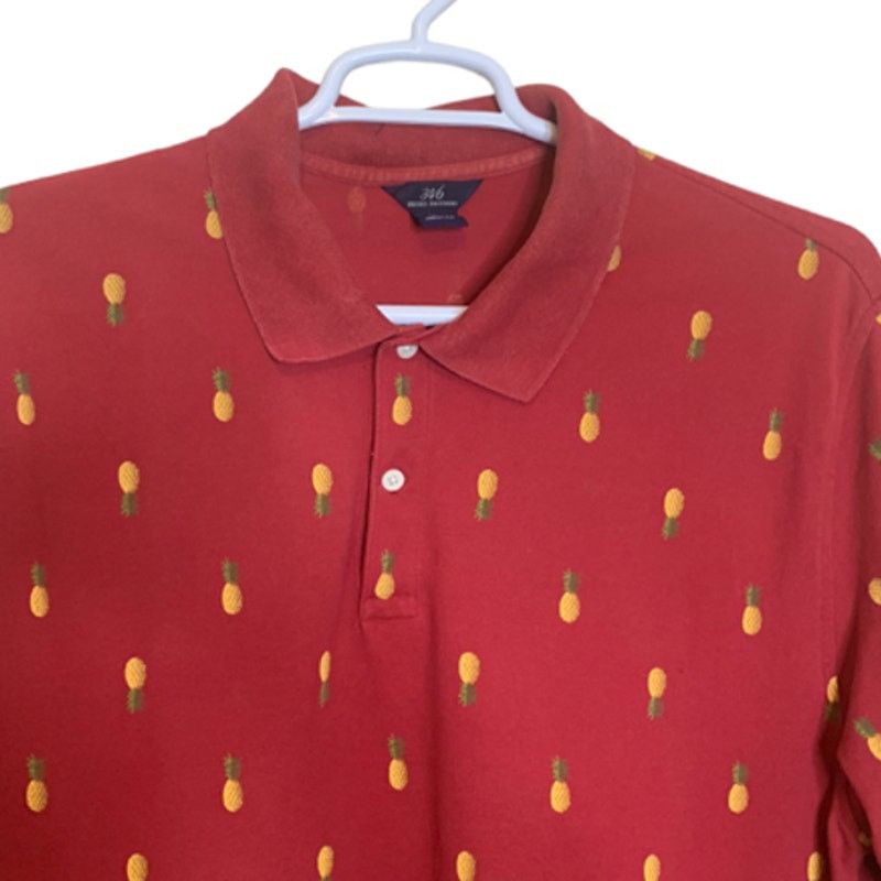 Brooks Brothers Brooks Brothers Pineapple Short Sleeve Polo Shirt size XL Size US XL / EU 56 / 4 - 5 Thumbnail