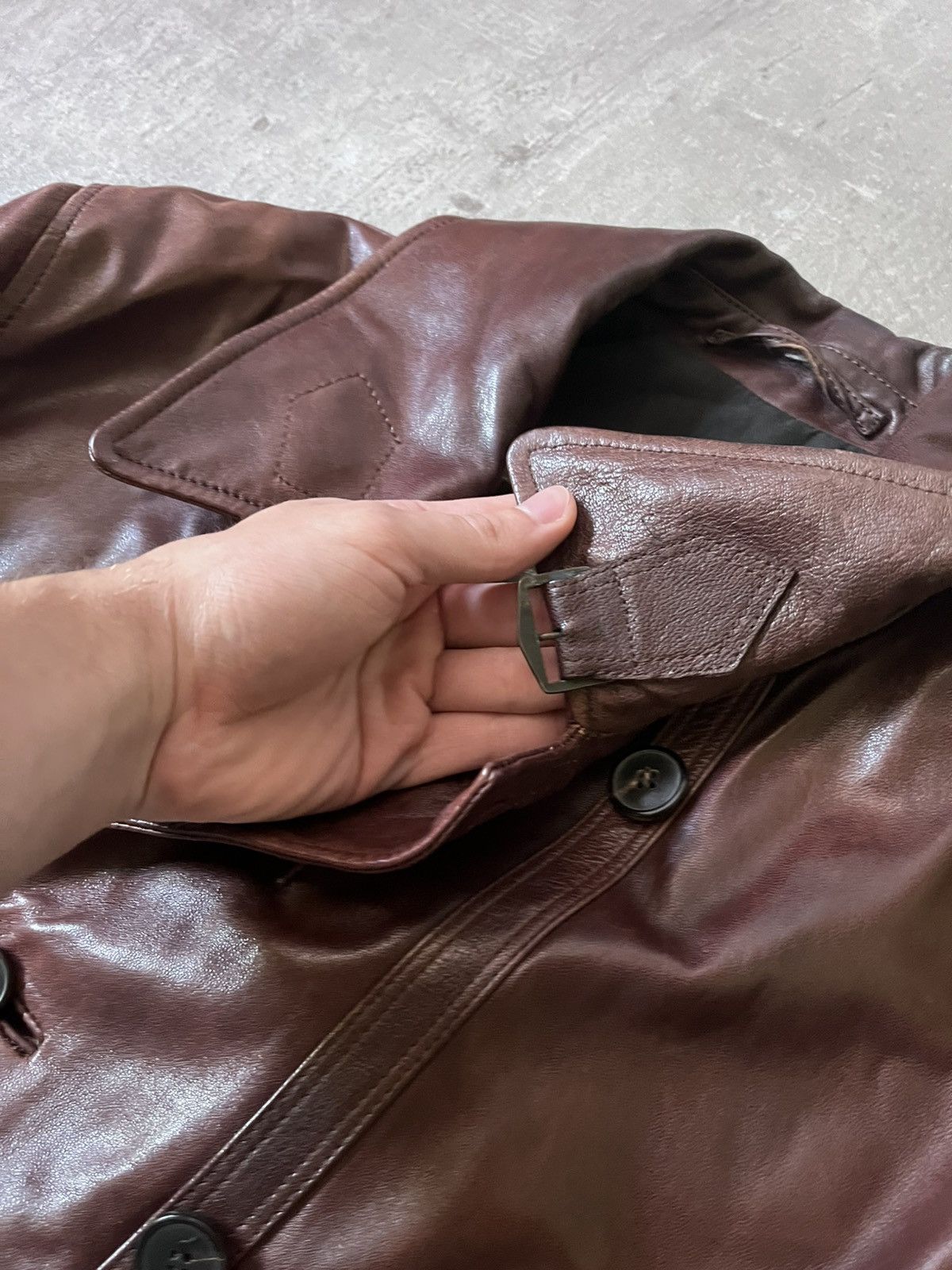 Dries Van Noten Dries Van Noten Vintage red leather coat Size US L / EU 52-54 / 3 - 7 Thumbnail