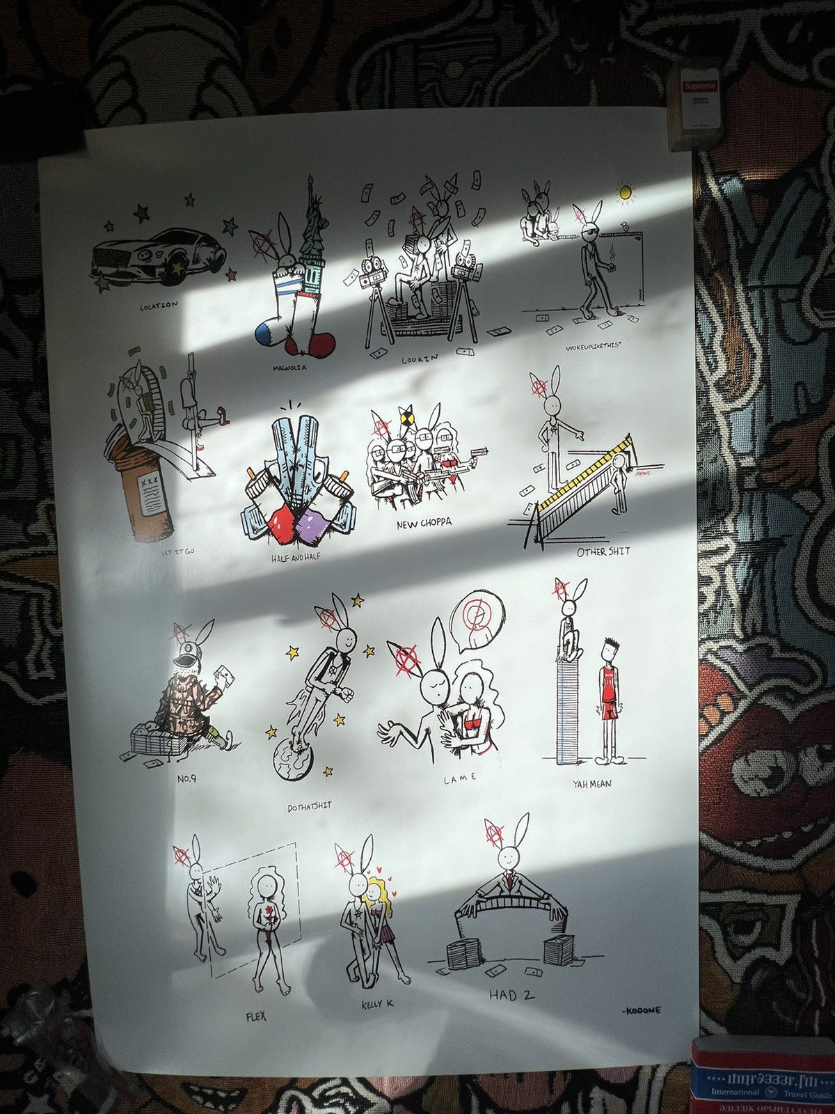 image of Kodone Playboicarti Poster in Black, Men's