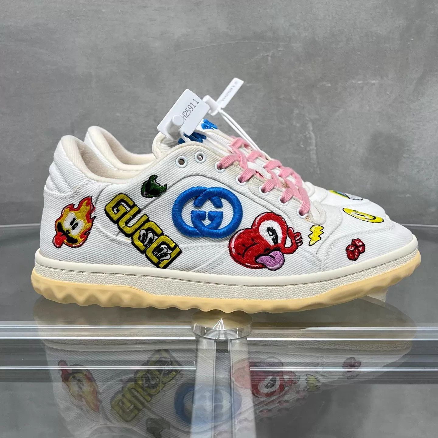 Gucci Gucci Mac80 GG Cartoon Graff White Sneakers 37.5 Size US 7 / IT 37 - 4 Thumbnail