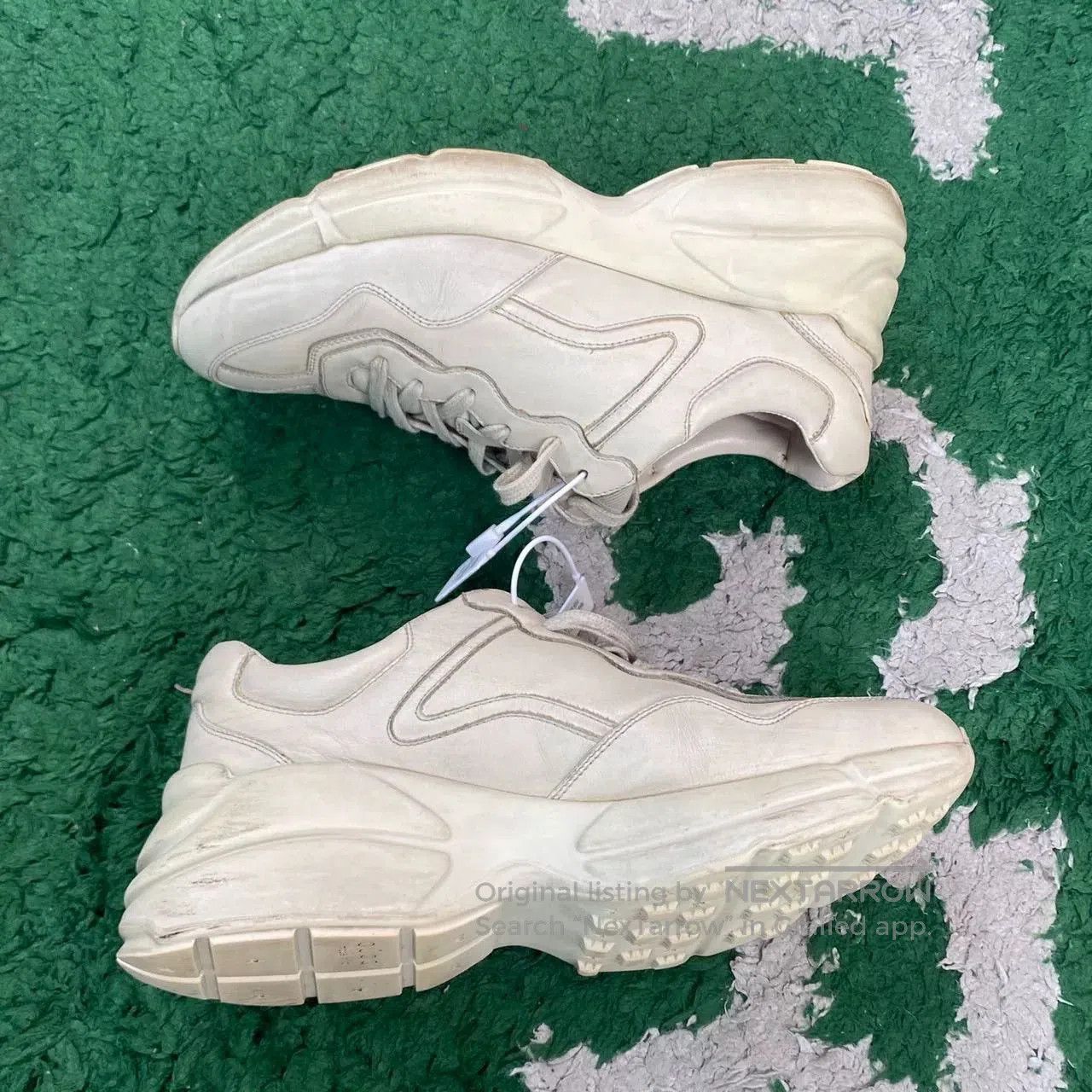 Gucci Gucci Rhyton Men's Distressed Ivory Dad Shoes. Size US 7.5 / EU 40-41 - 3 Thumbnail
