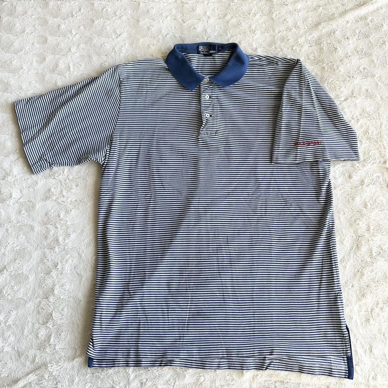 Polo Ralph Lauren Vintage Polo Ralph Lauren Shirt Mens XL Blue Cotton Striped Size US XL / EU 56 / 4 - 2 Thumbnail