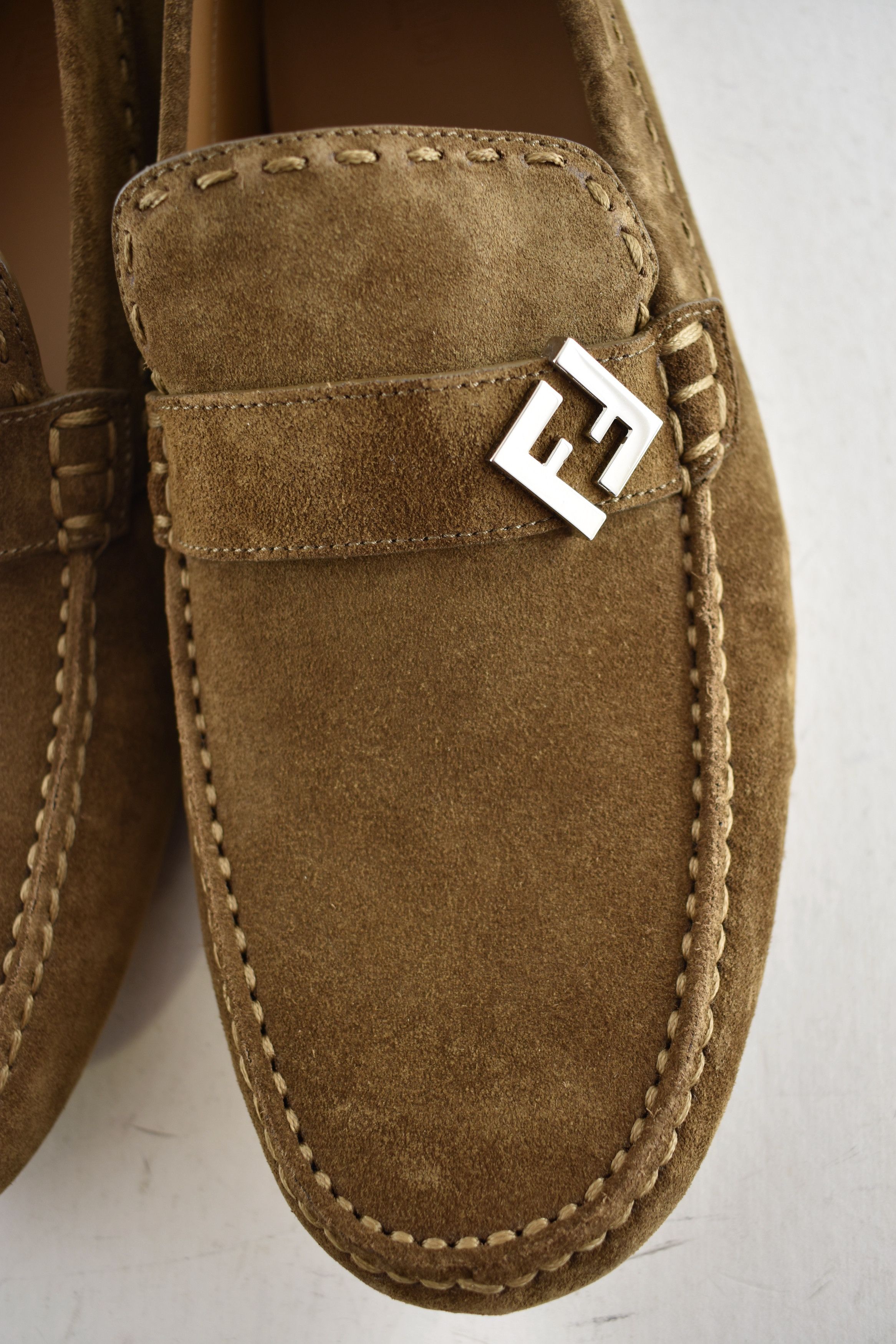 Fendi Fendi Driver Suede FF Logo Loafer Slip On Flat UK 11 US 12 Size US 12 / EU 45 - 10 Thumbnail