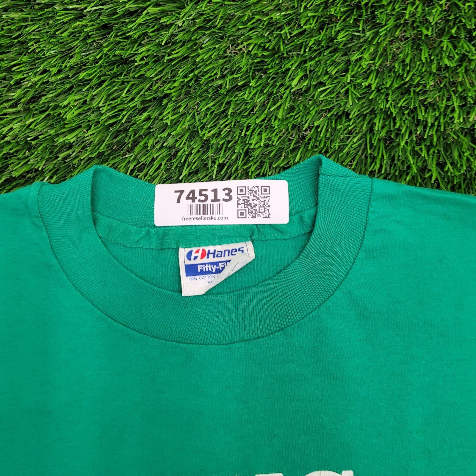 Hanes Vintage 80s New-Jersey ROTC Shirt M/L 20x26 Green Size US L / EU 52-54 / 3 - 9 Thumbnail
