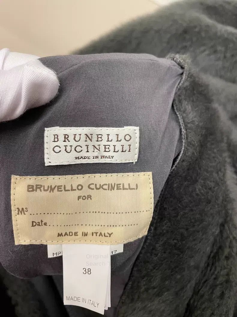 Brunello Cucinelli Brunello Cucinelli Grey-Green Two-Sided Wear Sheepskin Coa Size XS / US 0-2 / IT 36-38 - 5 Thumbnail