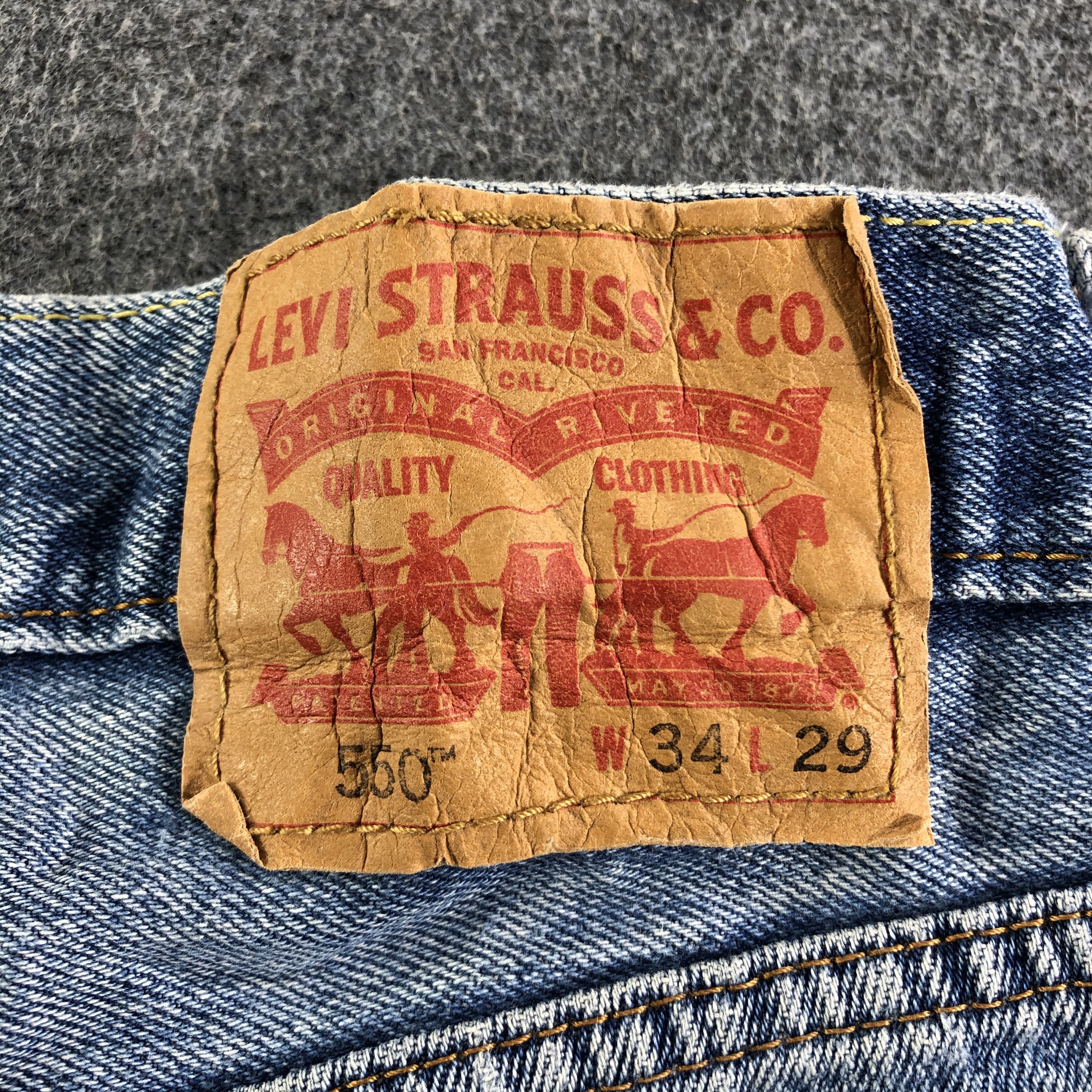 Levi's Vintage Blue Wash Levis 550 Jeans-J3095 Size US 34 / EU 50 - 5 Thumbnail