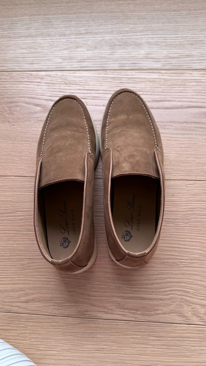 Loro Piana LORO PIANA White sole suede mid-high top flat loafers Size US 7.5 / IT 37.5 - 3 Thumbnail