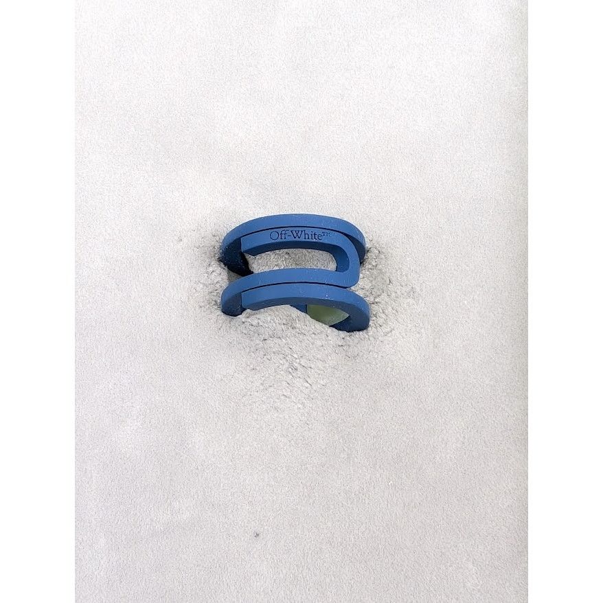 Off-White o1rshd1 Q:2 / Size: 60 / Varnished Paperclip Ring in Blue Size ONE SIZE - 12 Thumbnail