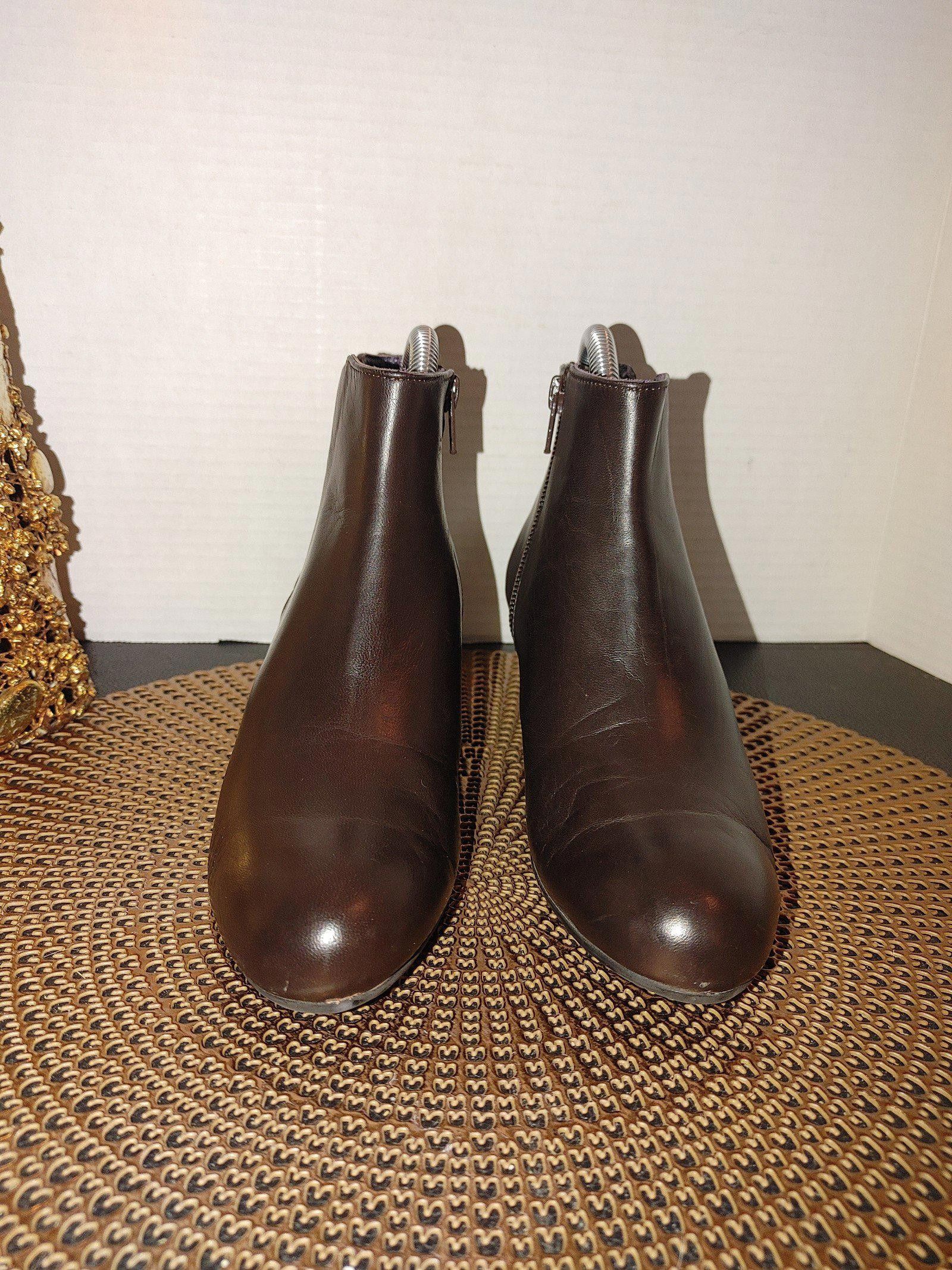 Designer Vaneli Laban Leather Wedge Boots Size 5.5M Size US 5.5 / IT 35.5 - 2 Thumbnail