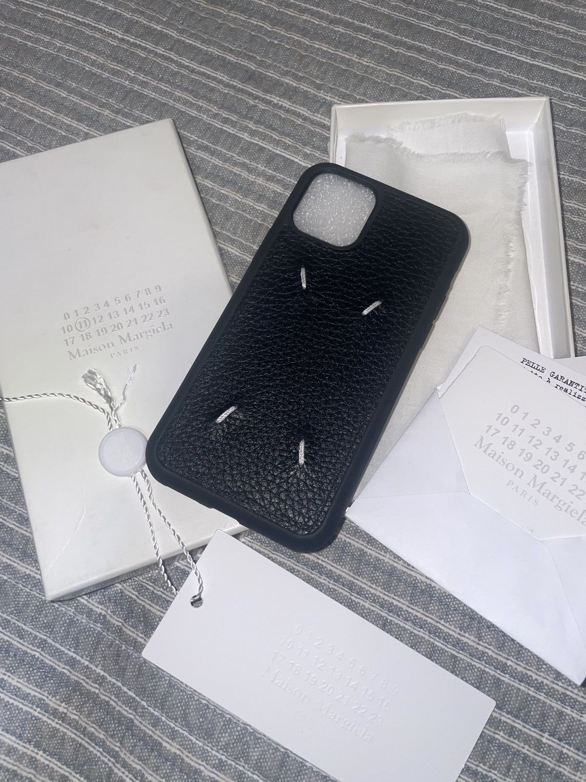 Maison Margiela Men's iPhone 12 Pro Max Case in Deer Leather