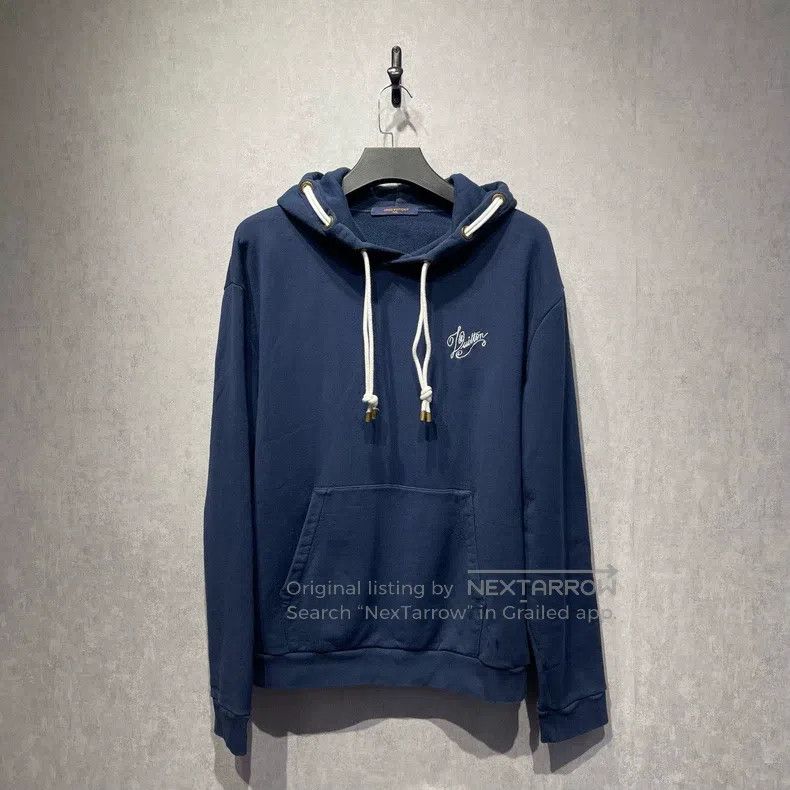 Louis Vuitton Louis Vuitton Embroidered logo drawstring hooded sweatshir Size US XL / EU 56 / 4 - 1 Thumbnail