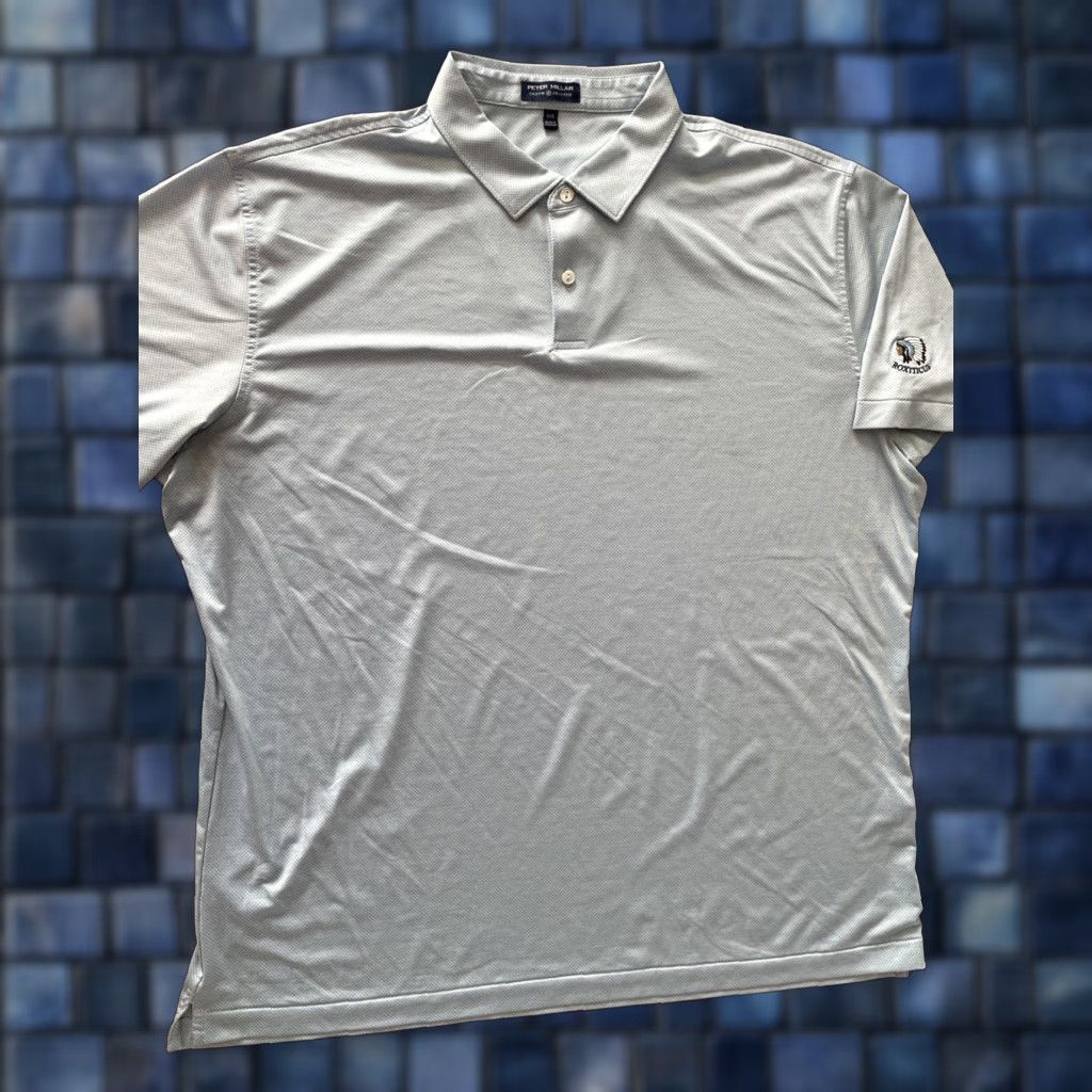 Peter Millar Peter Millar Crown Crafted Performance Polo Shirt Men 2XL Light Blue Argyle Logo Polo Shirt Size US XXL / EU 58 / 5 - 1 Thumbnail