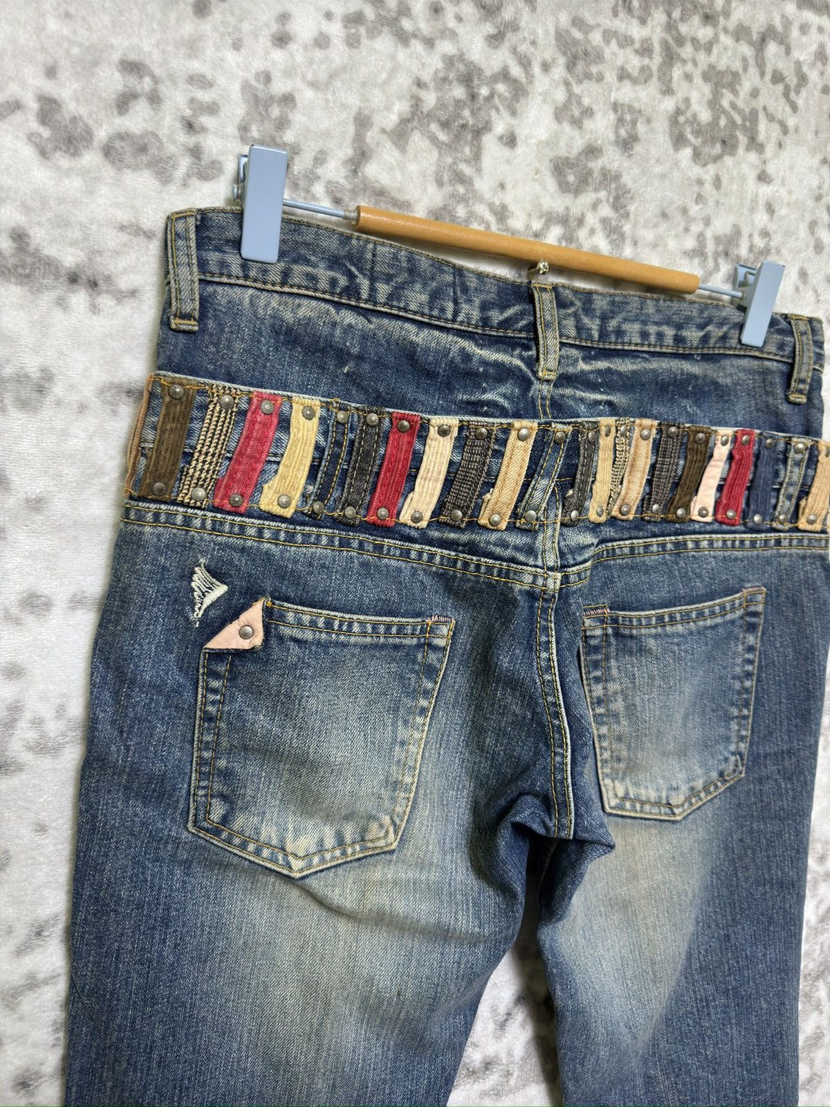 Japanese Brand Y2K Antgauge Double Waist Distressed Unisex Denim Jeans Size US 30 / EU 46 - 12 Thumbnail