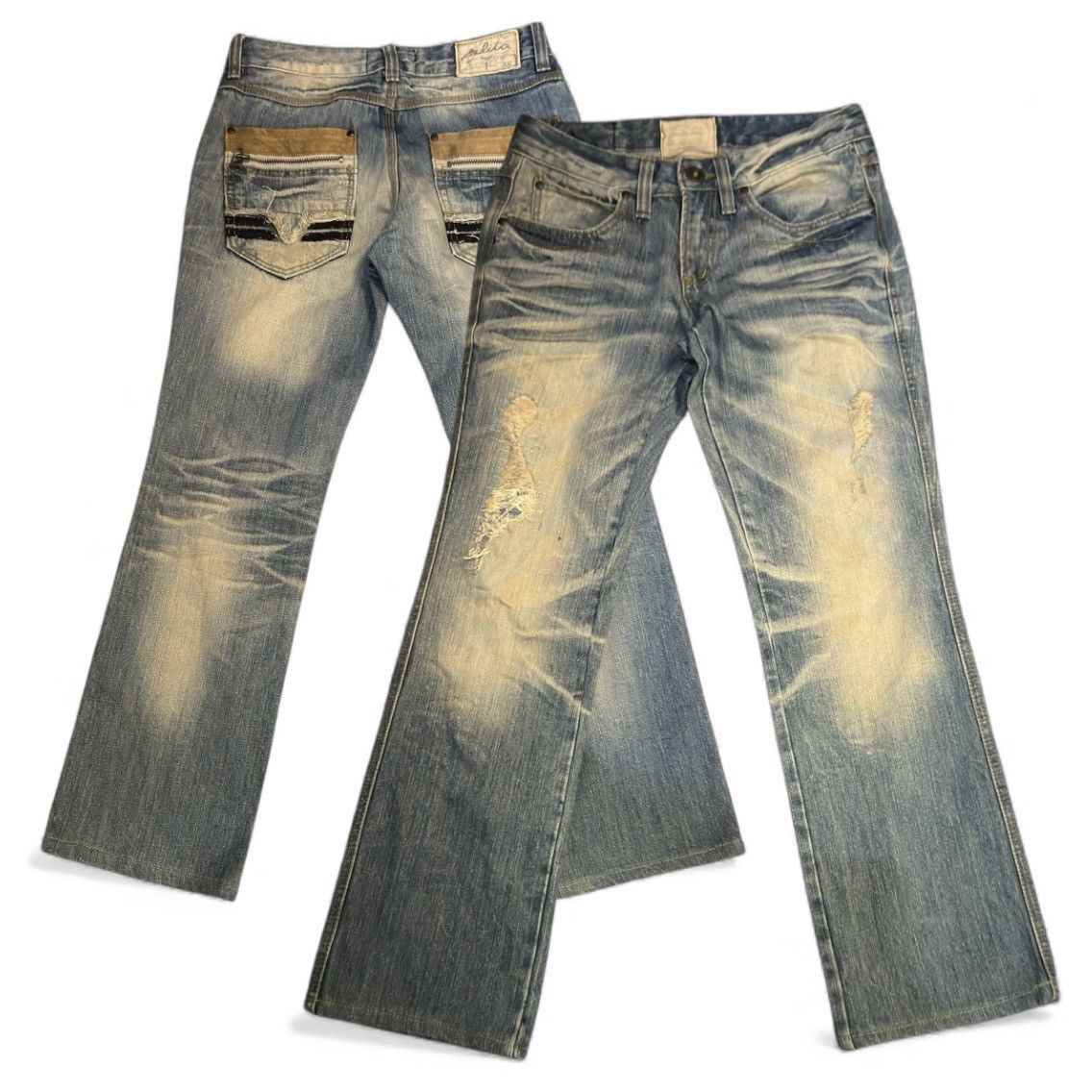 Lolita Flared Distressed Exotic Jeans