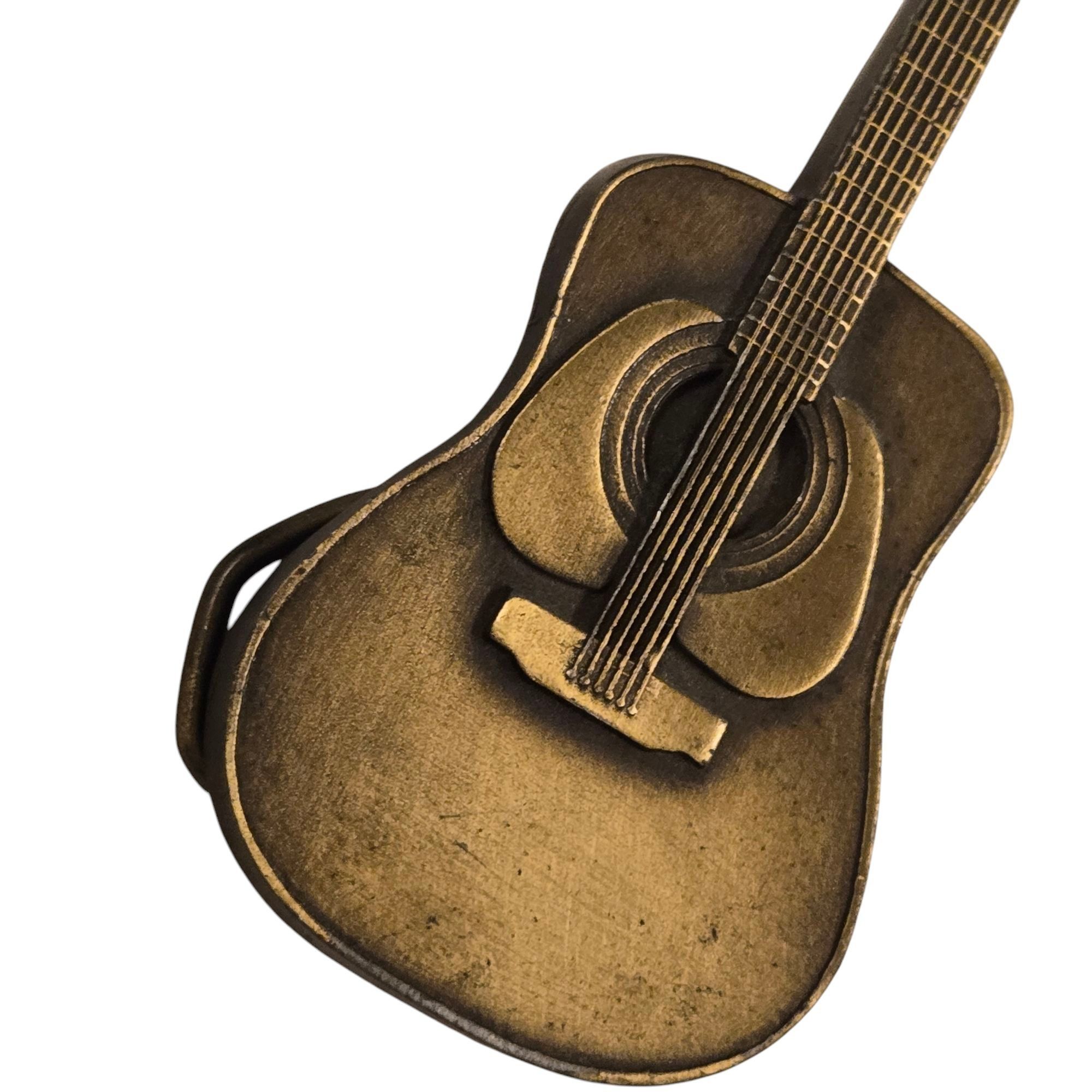 Other Acoustic Guitar Belt Buckle Vintage 1979 Music Musician West Size ONE SIZE - 14 Thumbnail