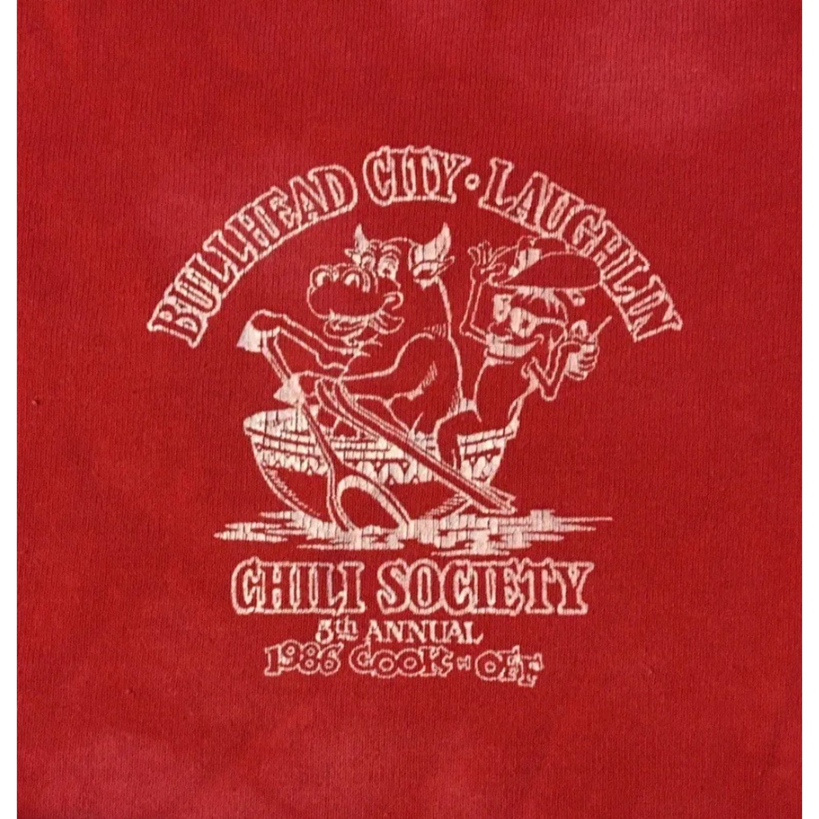 Vintage VINTAGE Bullhead City Chili Cook Off Shirt M Arizona Red 80s Distressed Single Stitch Men T-Shirt Size US M / EU 48-50 / 2 - 4 Thumbnail