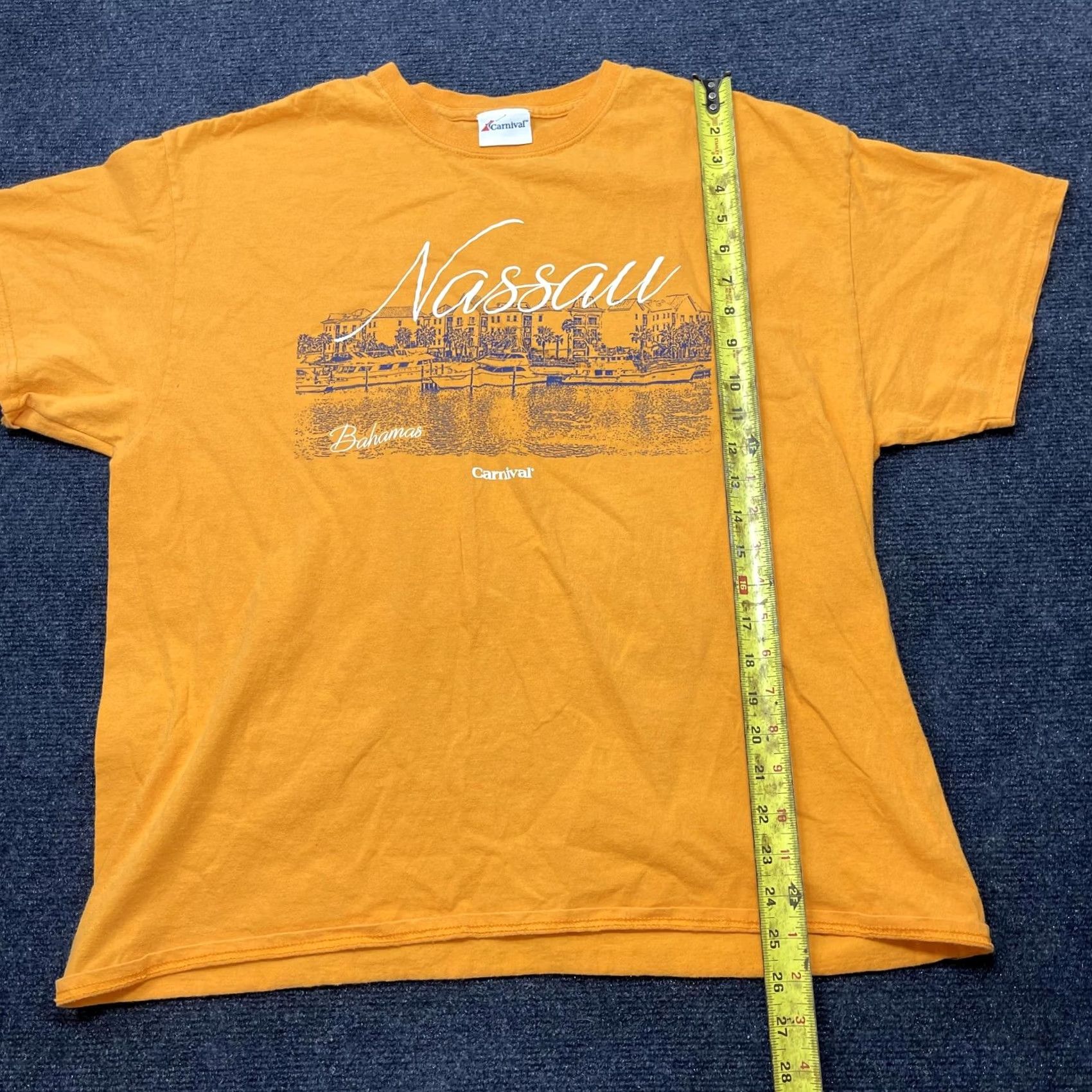 Vintage VINTAGE Carnival Nassau Bahamas Shirt Mens L Orange Cruise Souvenir Tee T-Shirt Size US L / EU 52-54 / 3 - 6 Thumbnail
