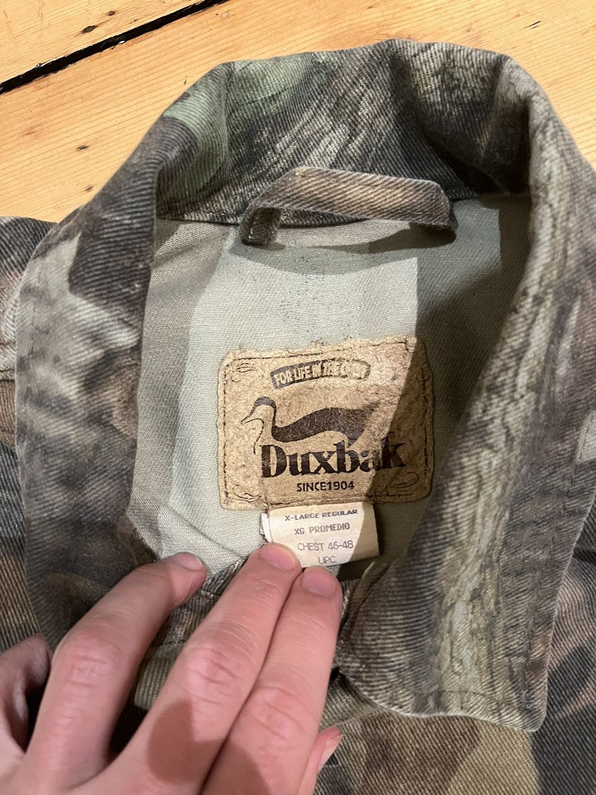 Vintage Camo Denim Jacket Size US XL / EU 56 / 4 - 4 Thumbnail