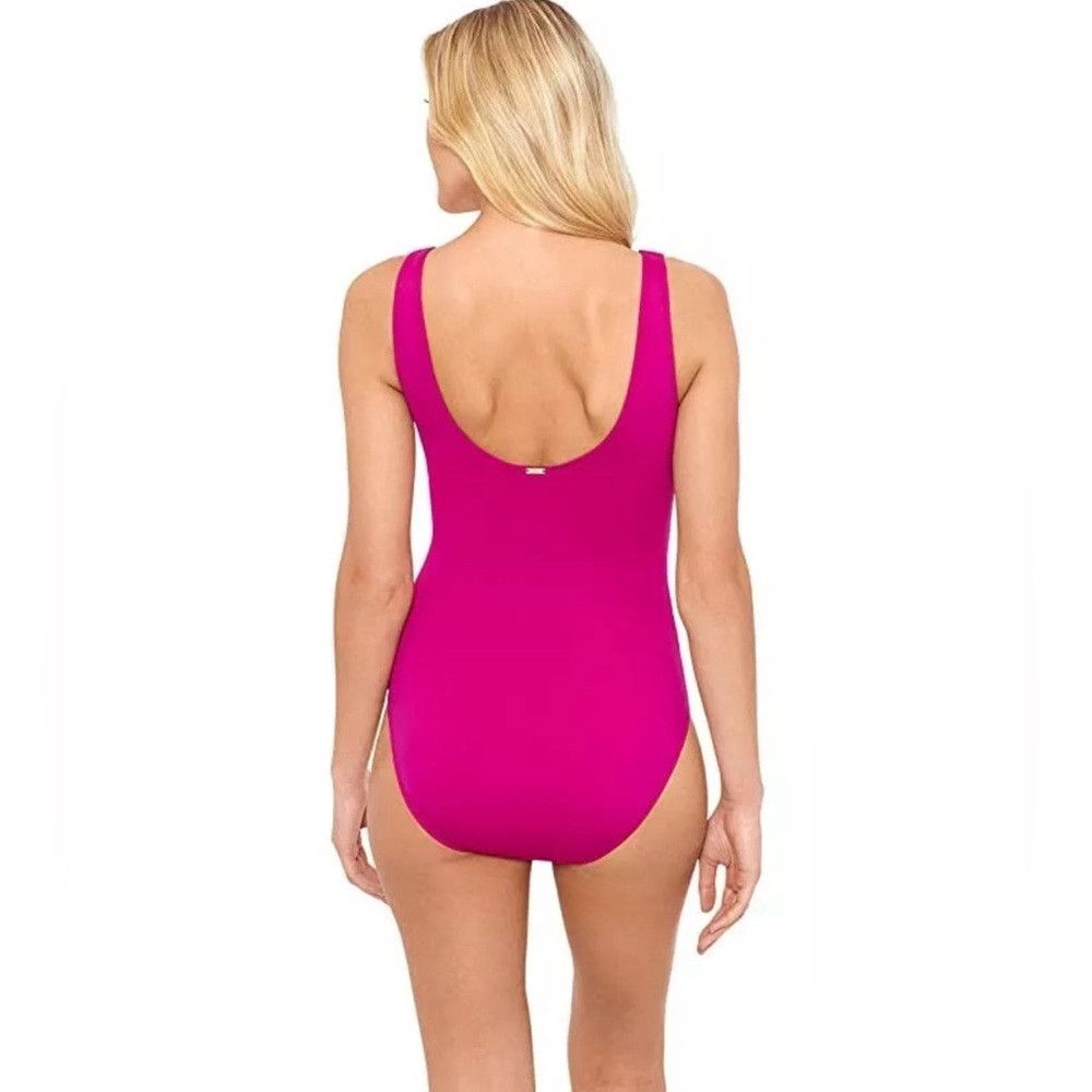 Polo Ralph Lauren Ralph Lauren Beach Club Ruffle Womens Swimsuit Pink Medium Size ONE SIZE - 2 Thumbnail