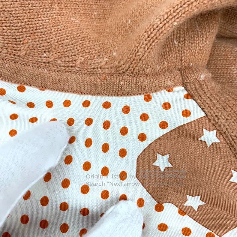 Hermes Hermes Orange letter polka dot print mulberry silk round-n Size XS / US 0-2 / IT 36-38 - 8 Thumbnail