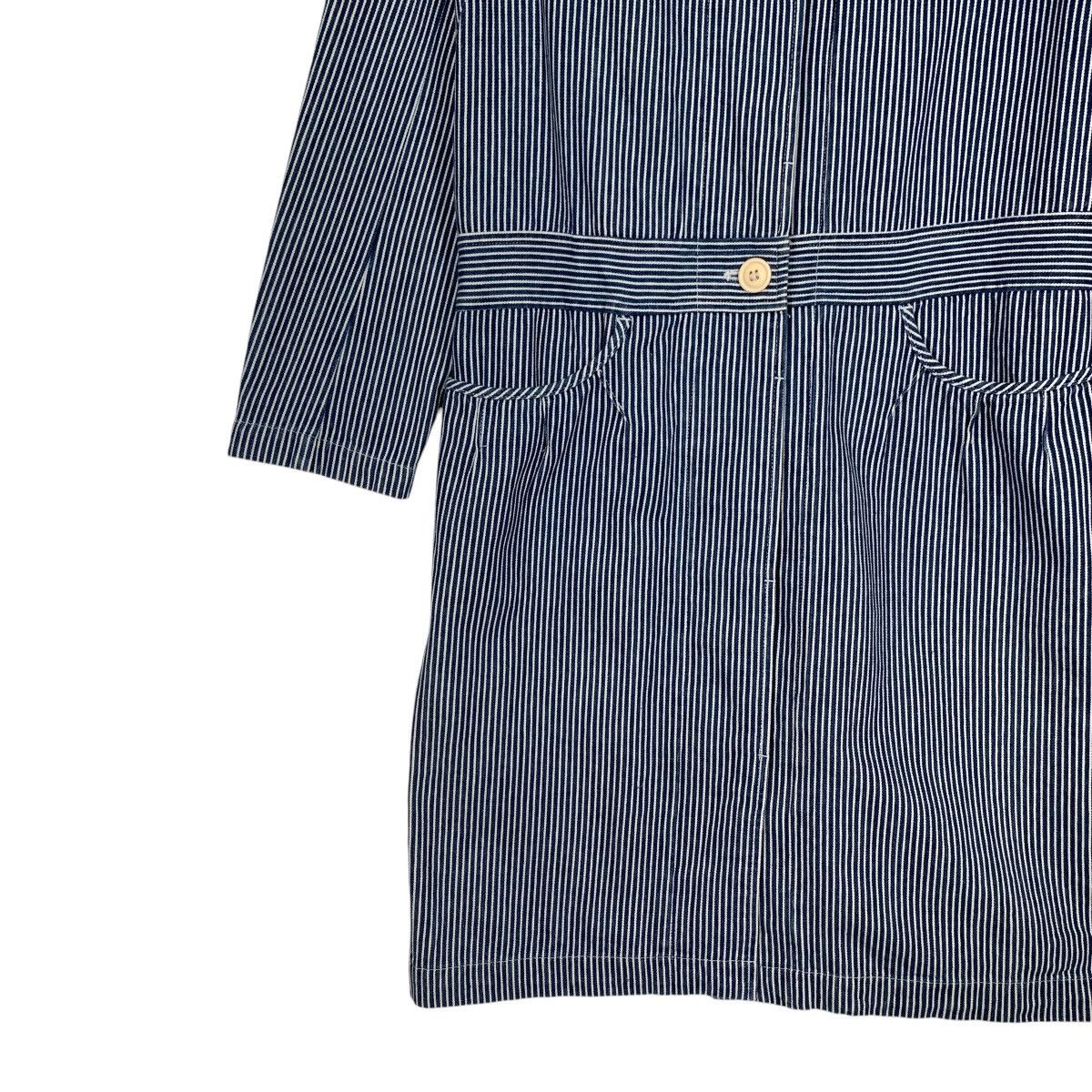 Japanese Brand POU DOU DOU Hickory Striped Long Coat #2327-C104 Size M / US 6-8 / IT 42-44 - 4 Thumbnail