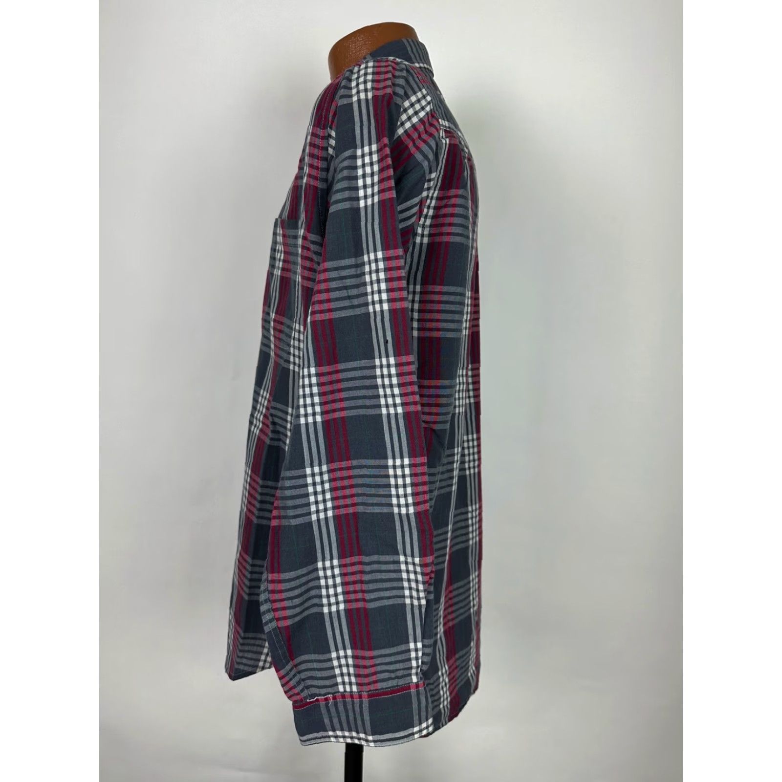 Vintage VINTAGE Sundays Button-Up Shirt Mens M Gray Plaid 90s Lightweight Casual Retro Size US M / EU 48-50 / 2 - 7 Thumbnail