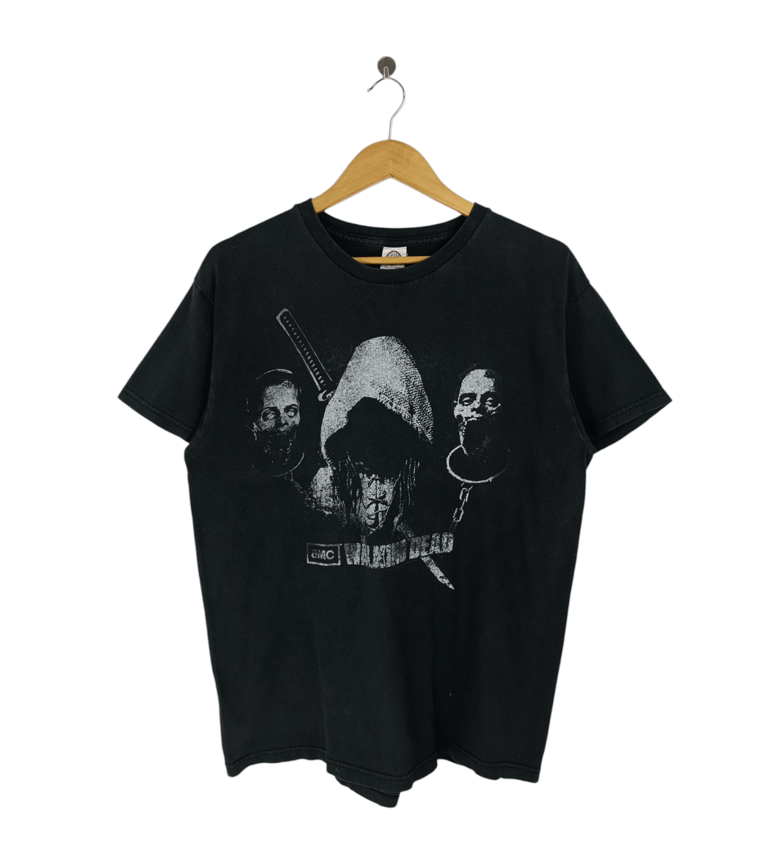 VINTAGE THE WALKING DEAD MICHONNE SAMURAI GIRL ZOMBIE TEE