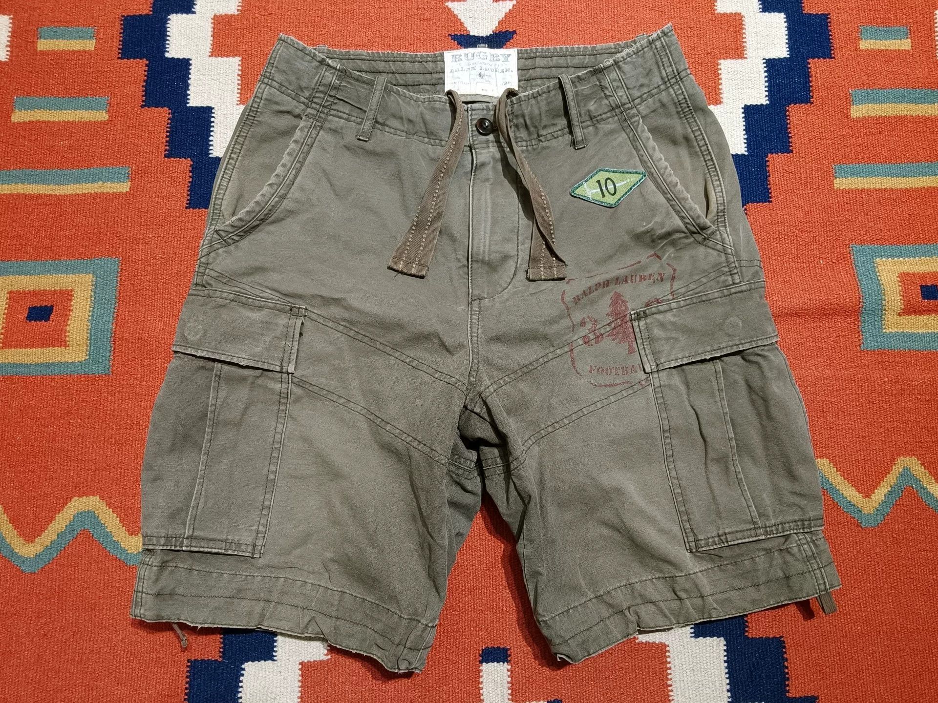 RRL Ralph Lauren Early Heavyweight RRL Distressed Cargo Shorts Size US 30 / EU 46 - 1 Thumbnail