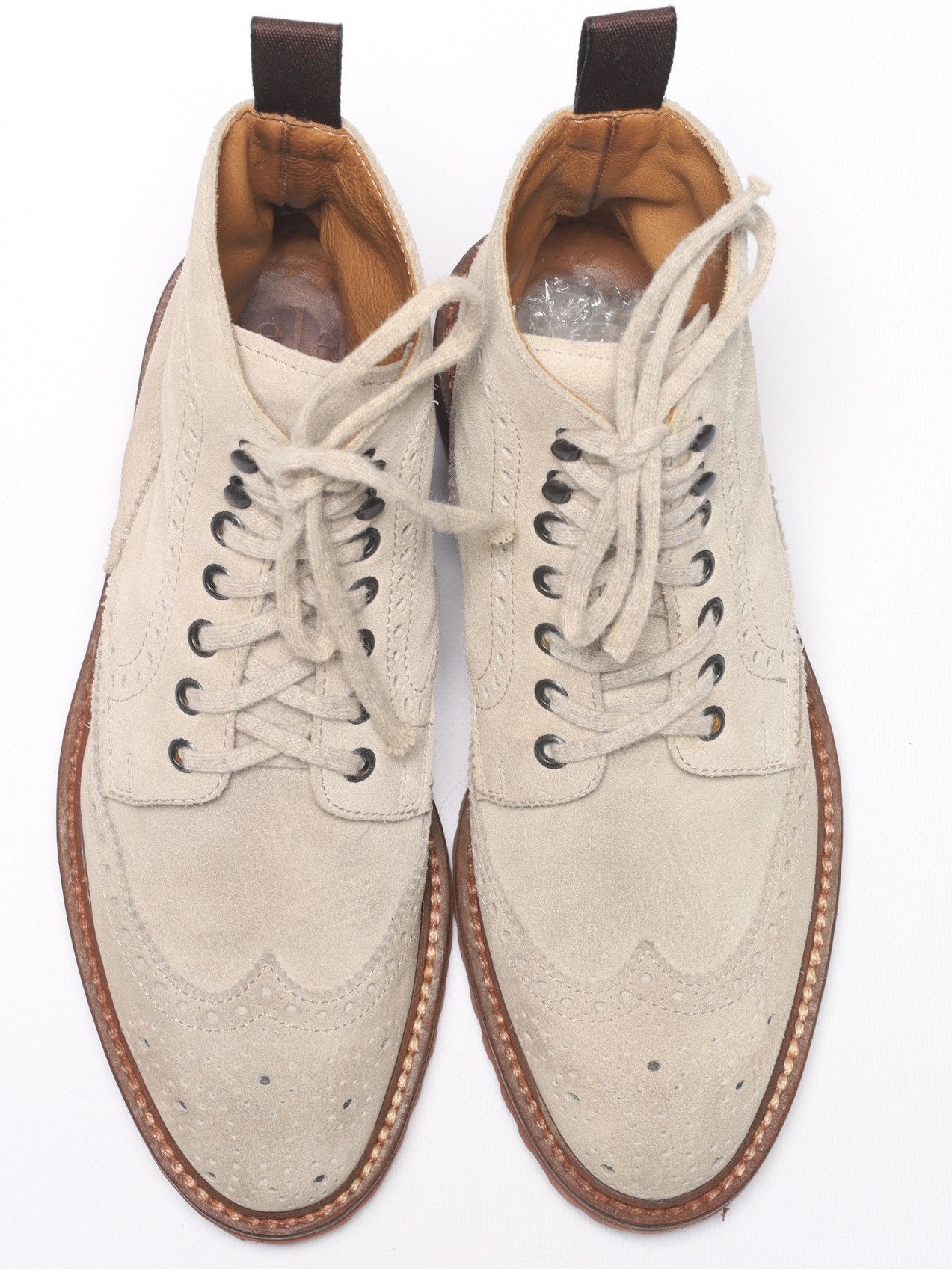 Eleventy Eleventy Suede Hi Derby Boots Shoes Beige Size US 7 / IT 37 - 14 Thumbnail