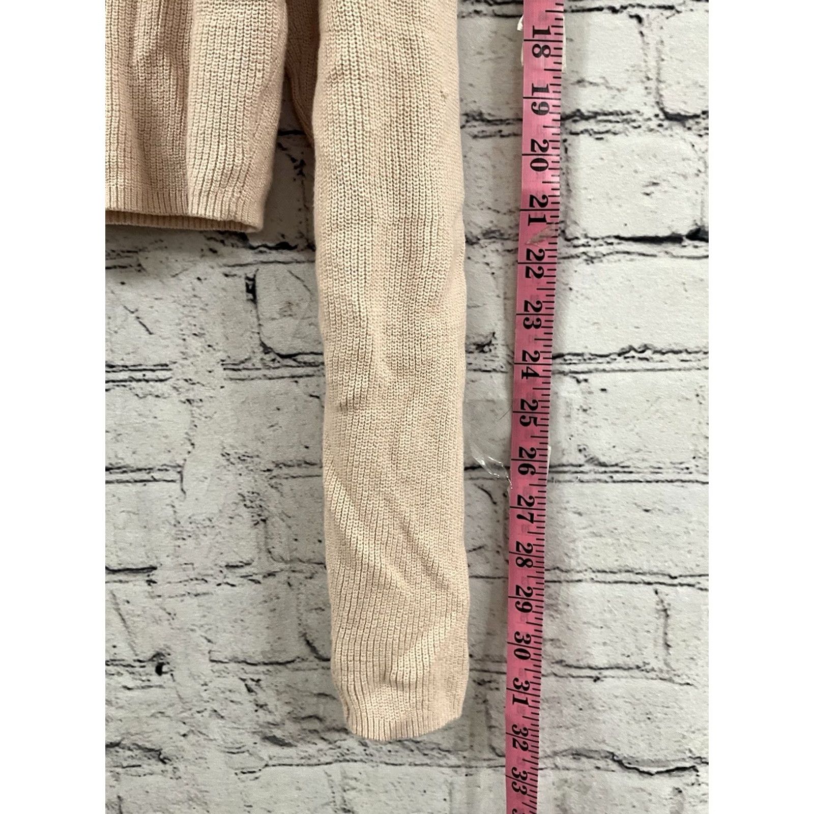 Express EXPRESS Pink knit sweater XS Women Pullover Balloon Sleeve Cable-Knit Size XS / US 0-2 / IT 36-38 - 3 Thumbnail