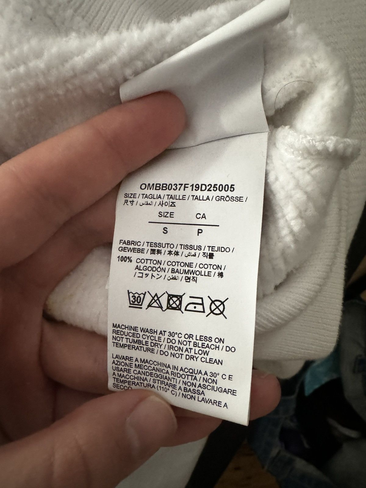 Off-White Off-White White/Green Hoodie (FW19) Size US S / EU 44-46 / 1 - 7 Thumbnail