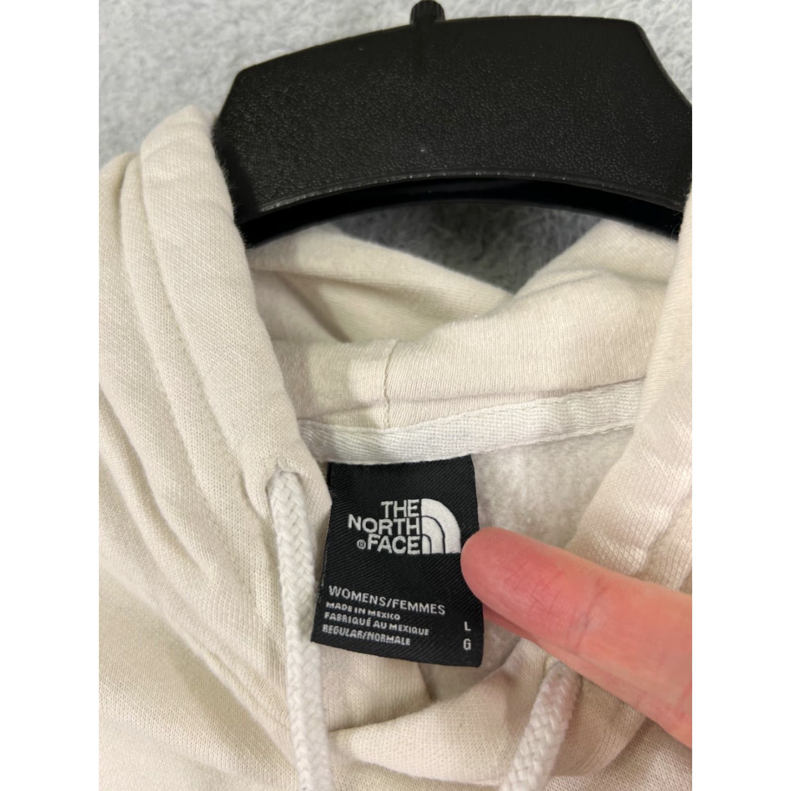 The North Face The North Face Hoodie Womens Large Beige Logo Cotton Blend Pocket Size L / US 10 / IT 46 - 6 Thumbnail