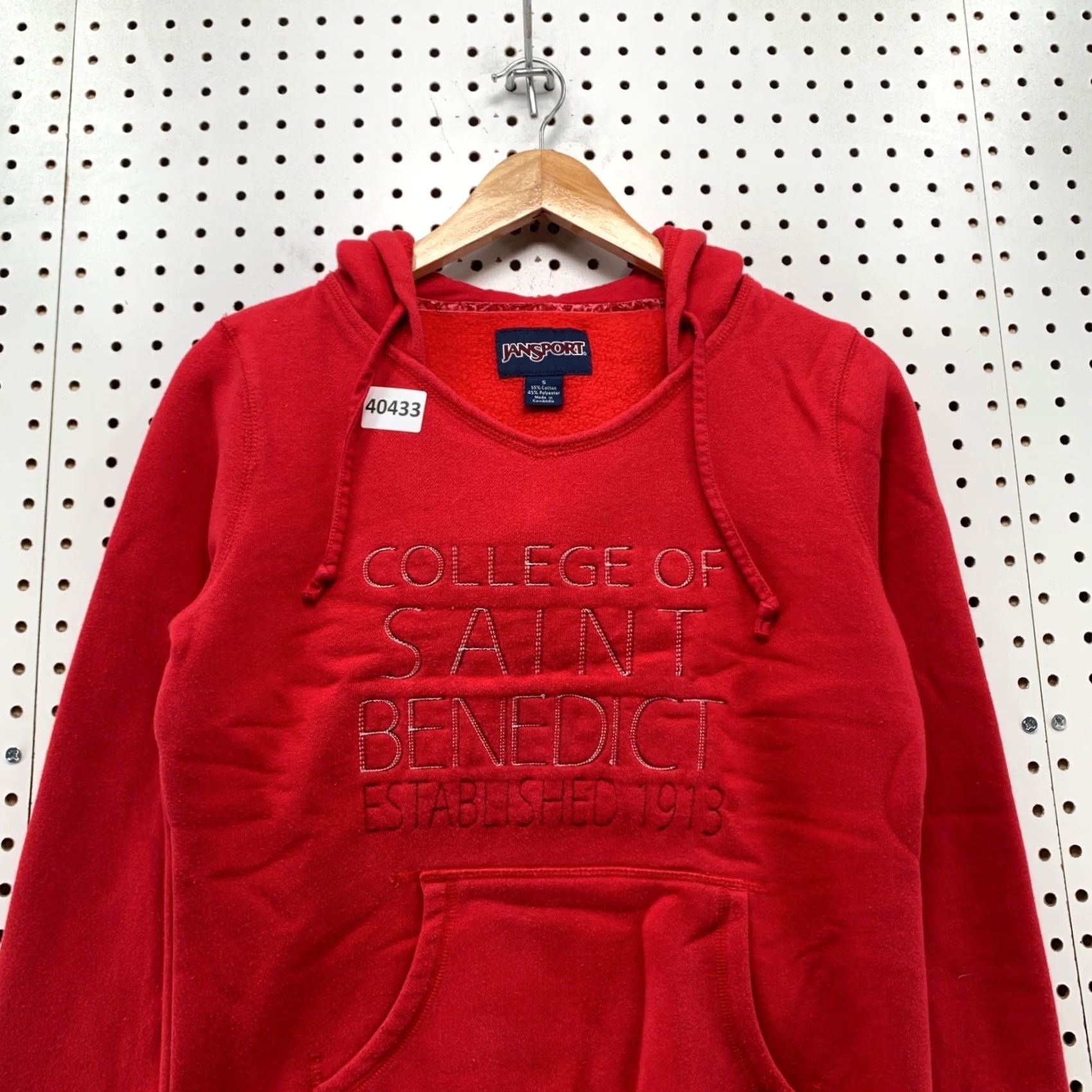 Jansport VINTAGE JanSport College Hoodie Sweatshirt Womens Small Red Pullover 18x22 College Womens Hoodie Red 90s? Size S / US 4 / IT 40 - 5 Thumbnail