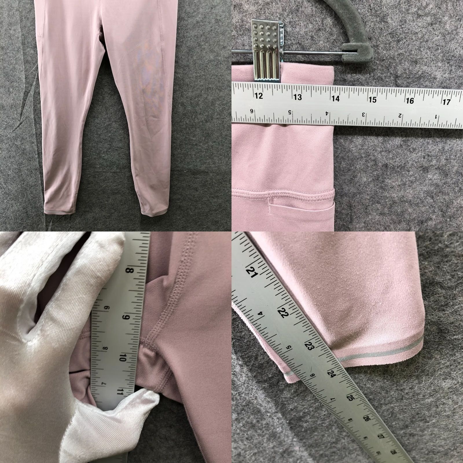 Athleta Athleta Leggings Womens S Pink Back Zip Pocket High-Rise Athletic Inseam 24 in Stud Size 28" / US 6 / IT 42 - 8 Thumbnail