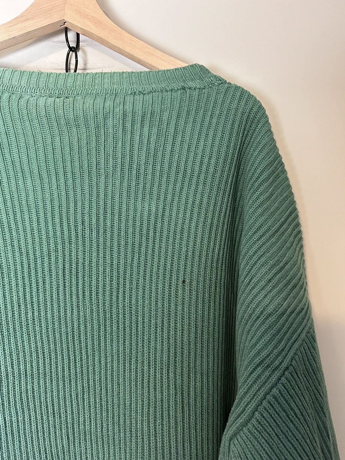Nordstrom × Vintage Vintage Nordstrom Green Ribbed Cardigan Sweater Large Size US L / EU 52-54 / 3 - 5 Thumbnail