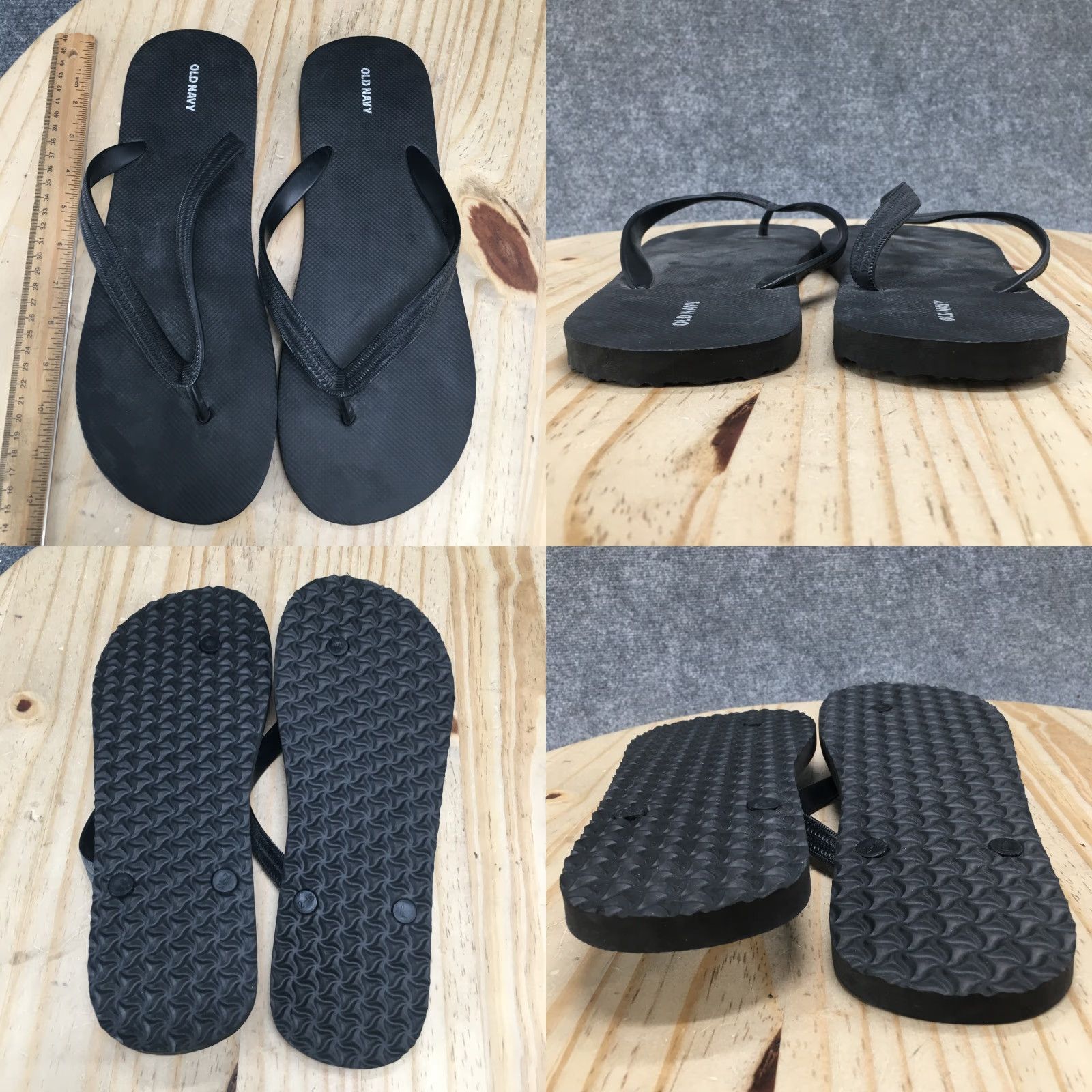 Old Navy Old Navy Sandals Womens 12-13 Flip Flop Black Toe-Post Comfort Casual Low Top Size XL / US 12-14 / IT 48-50 - 8 Thumbnail