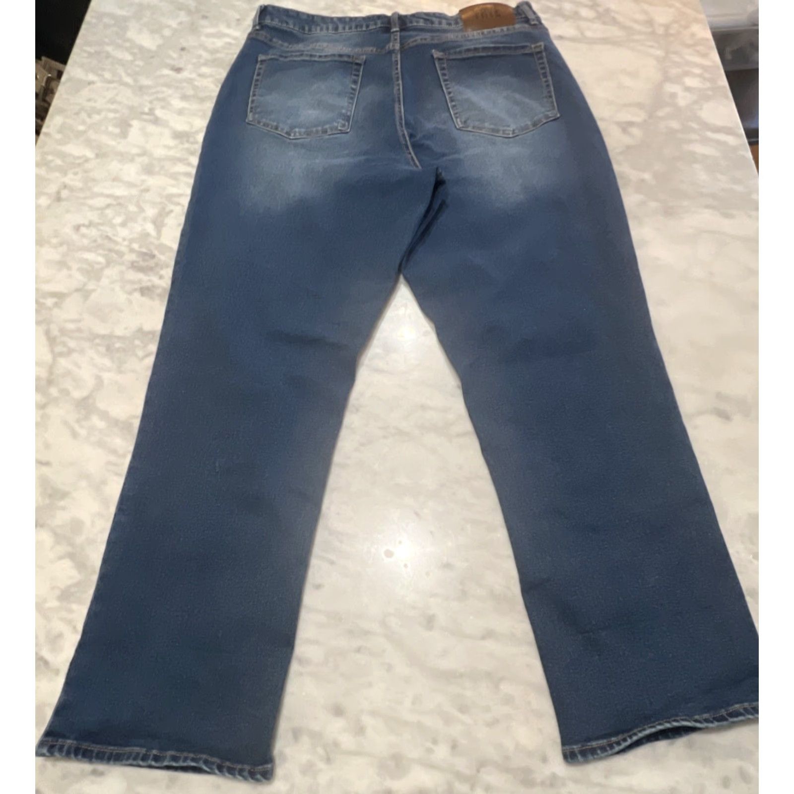 Frye FRYE Jeans Women’s 14 / 32 Blue Stretch Cowgirl Faded Western 5-Pocket Denim Jeans Womens Regular Stretch Size 36" / US 14 / IT 50 - 3 Thumbnail